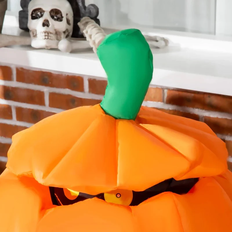 4ft Inflatable Halloween Pumpkin with Lifting Cat - Image 8