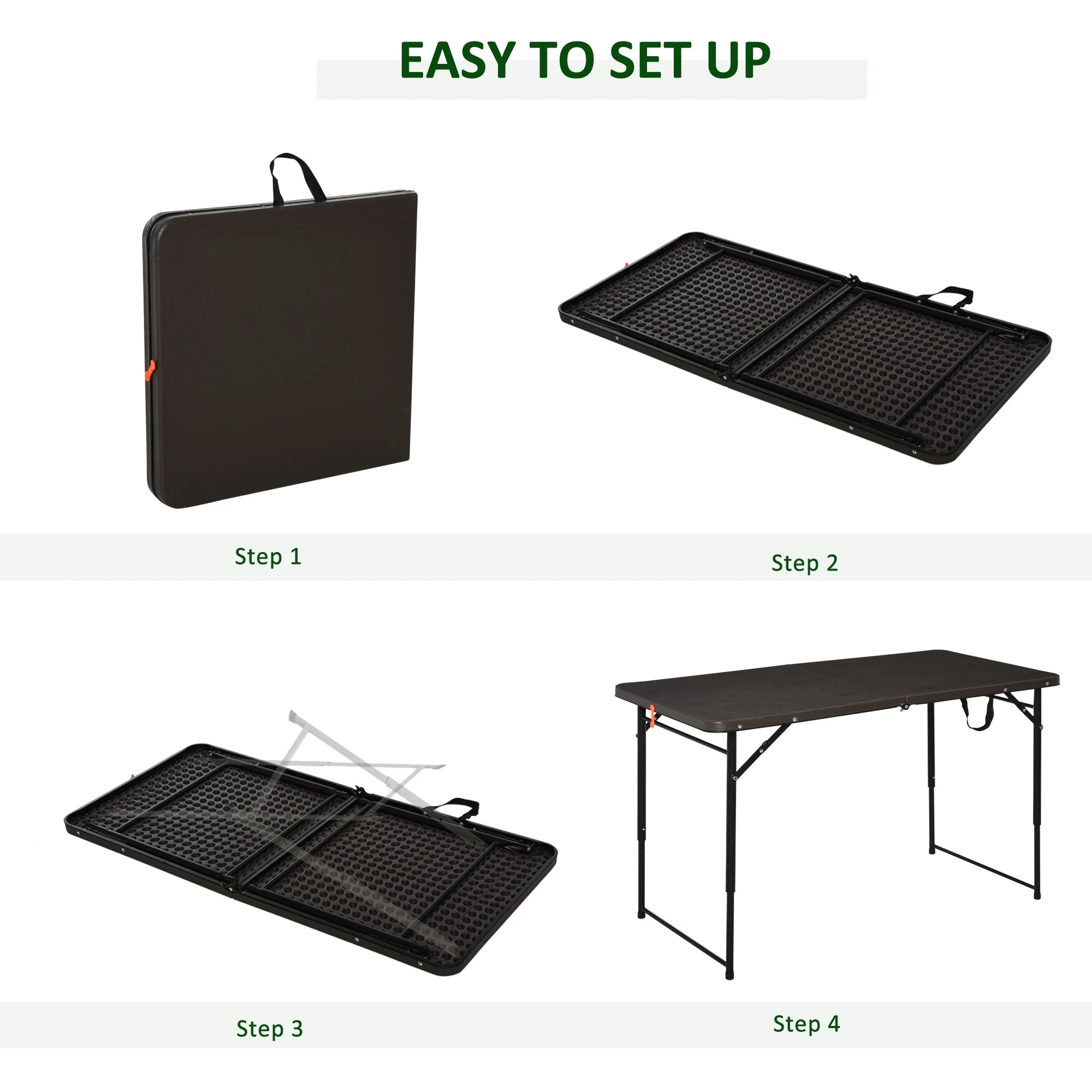 4FT Portable Metal Picnic Table - Image 5