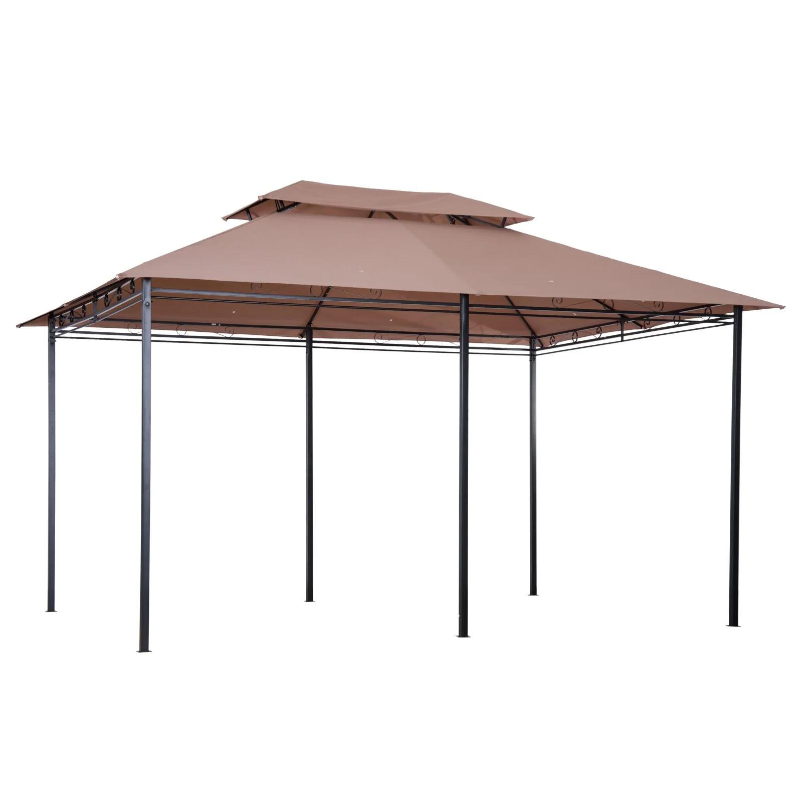 4m x 3M Metal Gazebo Canopy Party Tent Garden Pavillion Patio Shelter Pavilion with Curtains Sidewalls - Image 9