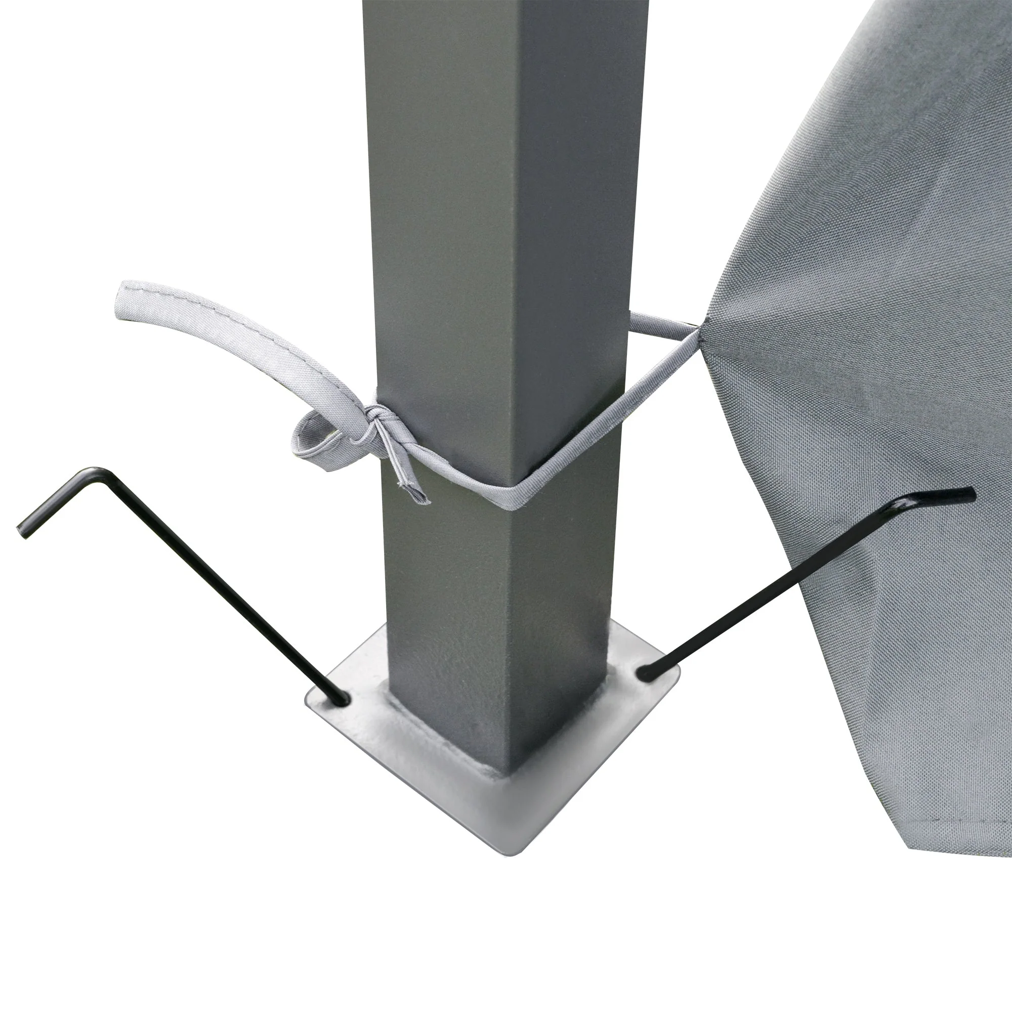 4m x 3M Steel Gazebo Canopy Party Tent Garden Pavillion Patio Shelter Pavilion with Curtains Sidewalls Grey - Image 8