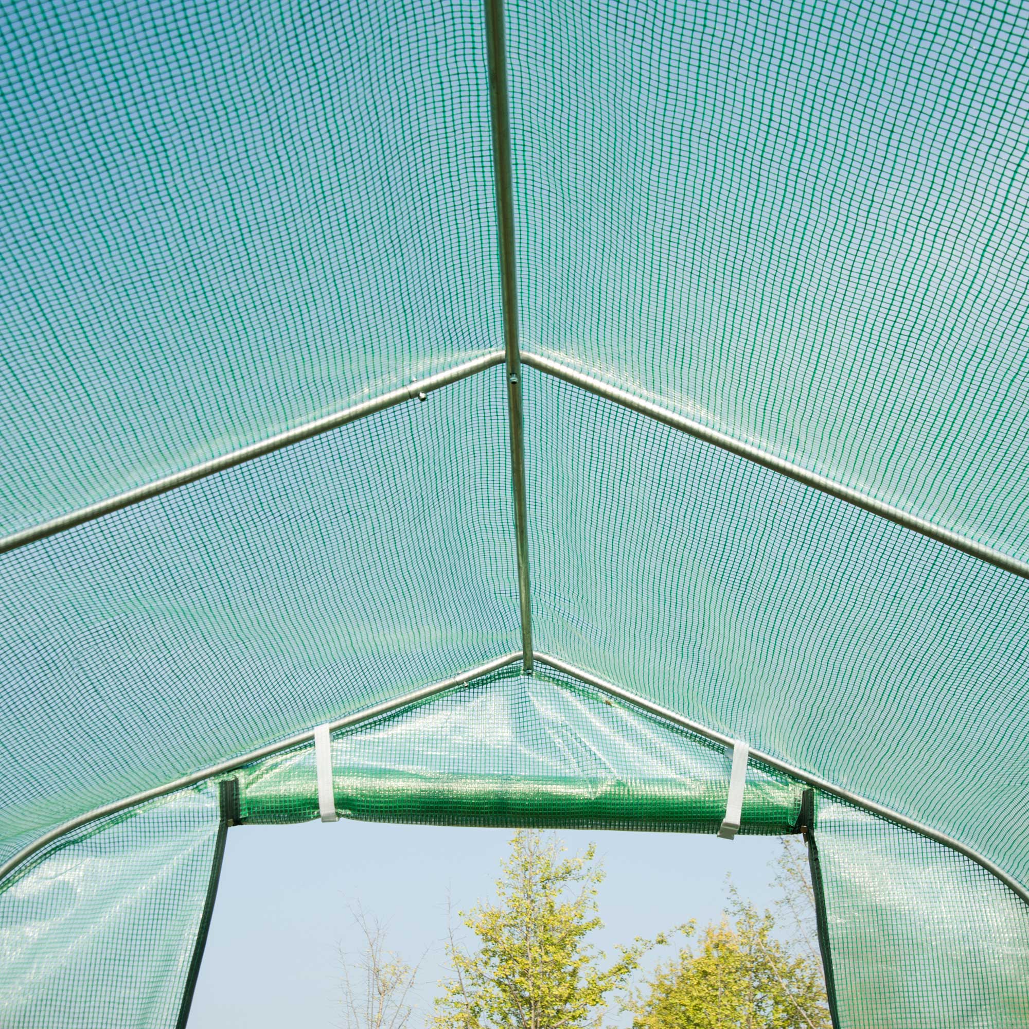 4x2 m Polytunnel Walk-in Greenhouse-Green - Image 9