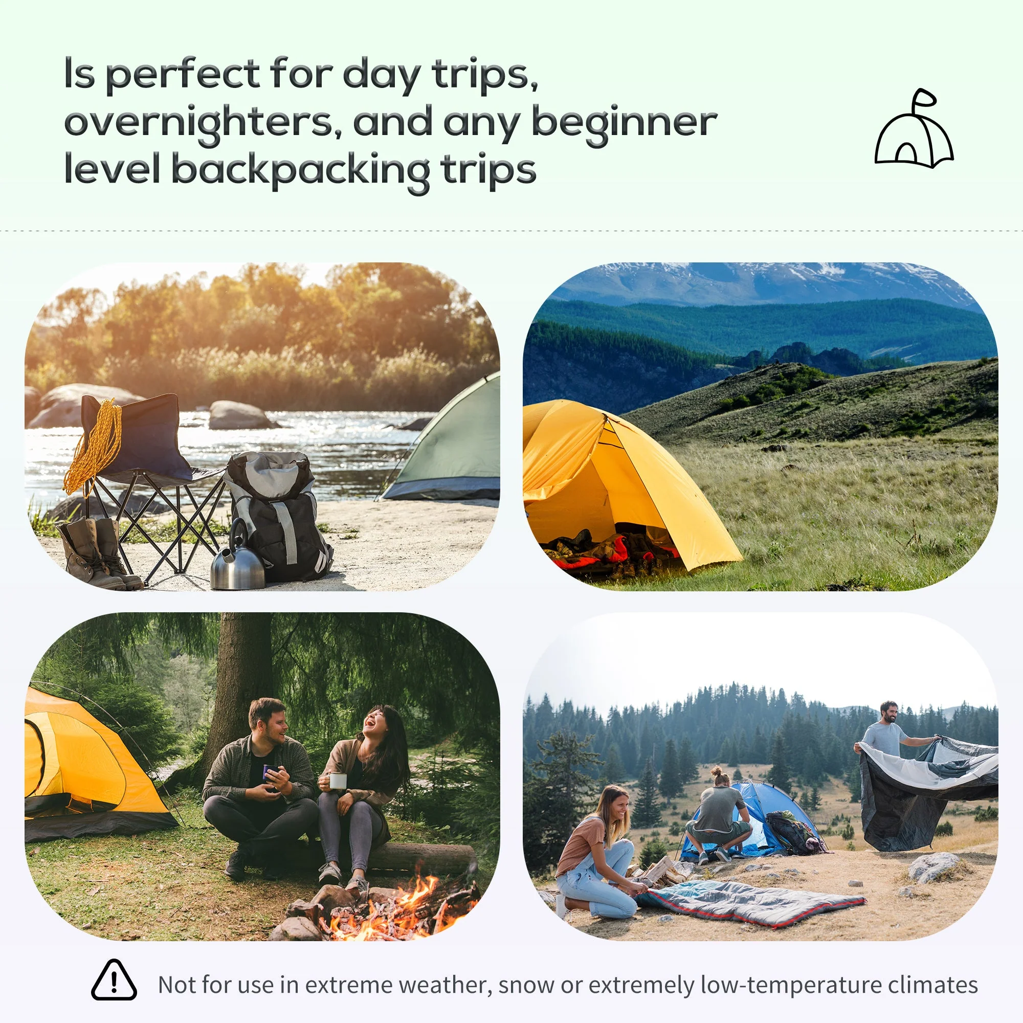 5-6 Man Dome Camping Tent Hiking Shelter UV Protection 3000mm Water Resistant Tunnel Tent - Dark Green - Image 7