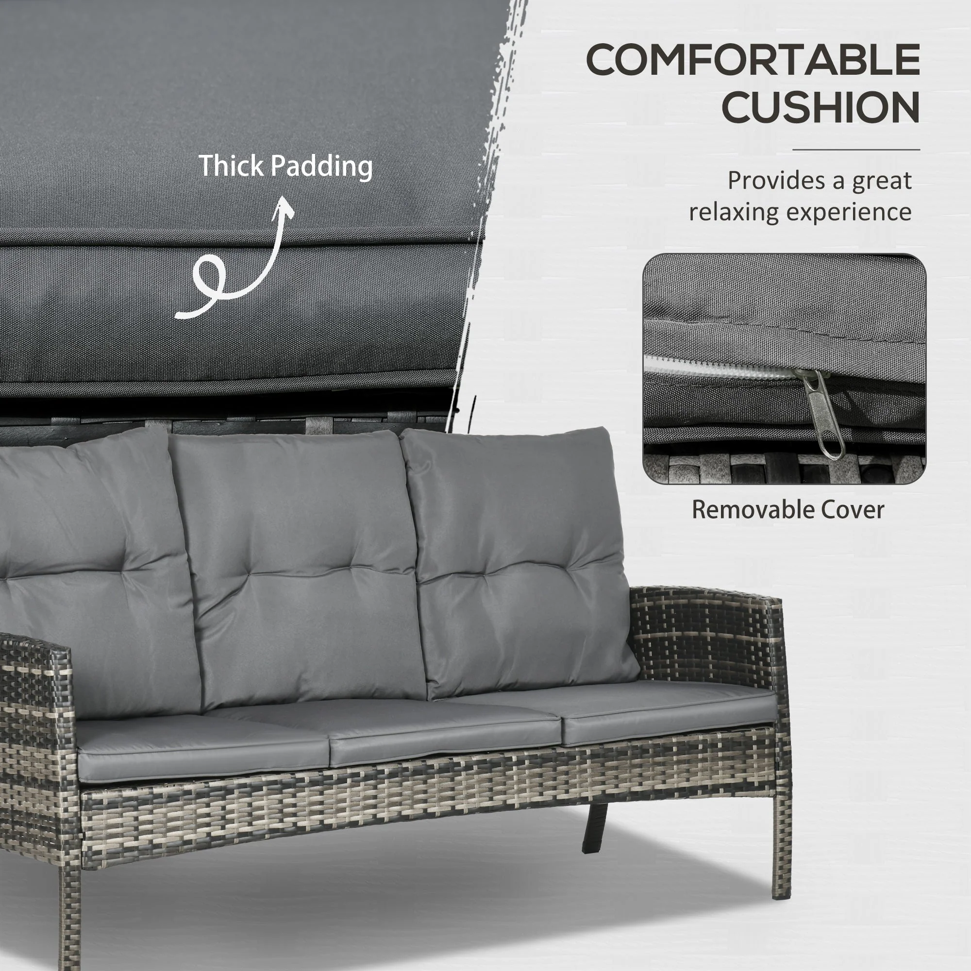 5 Seater Rattan Garden Furniture Set - Image 3