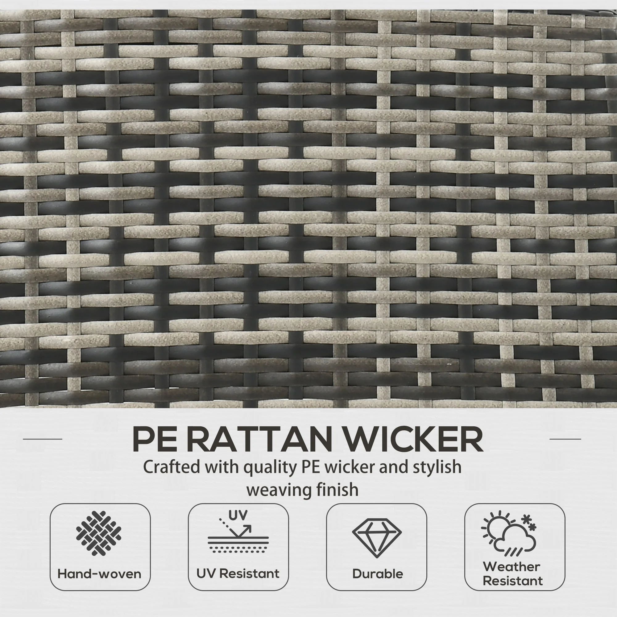 5 Seater Rattan Garden Furniture Set - Image 4
