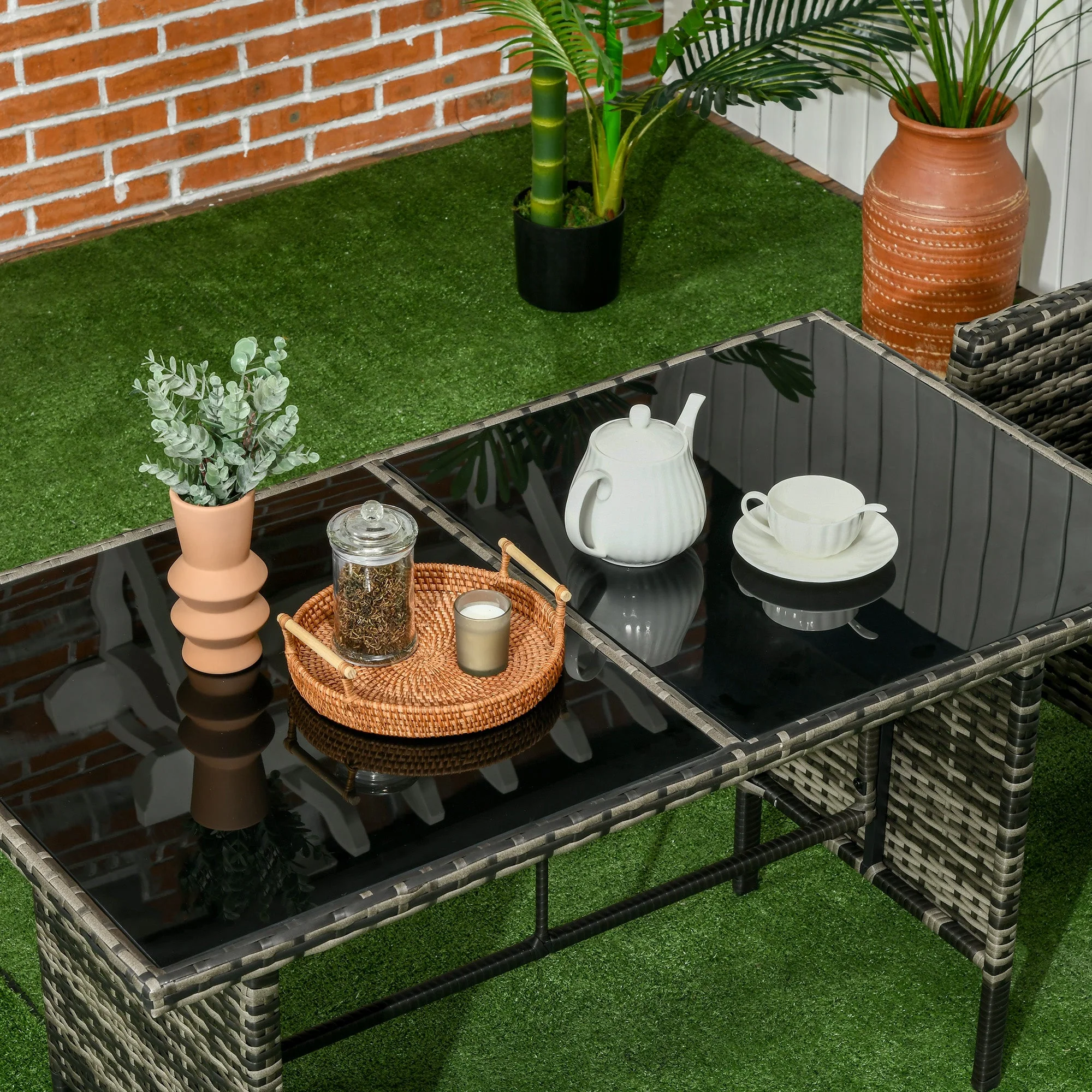 5 Seater Rattan Garden Furniture Set - Image 6