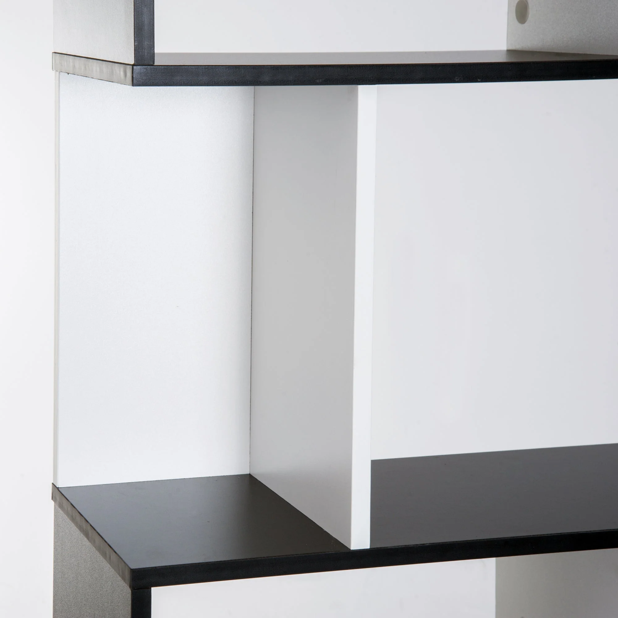5-tier Bookcase Storage Display Shelving S Shape design Unit Divider Black - Image 8