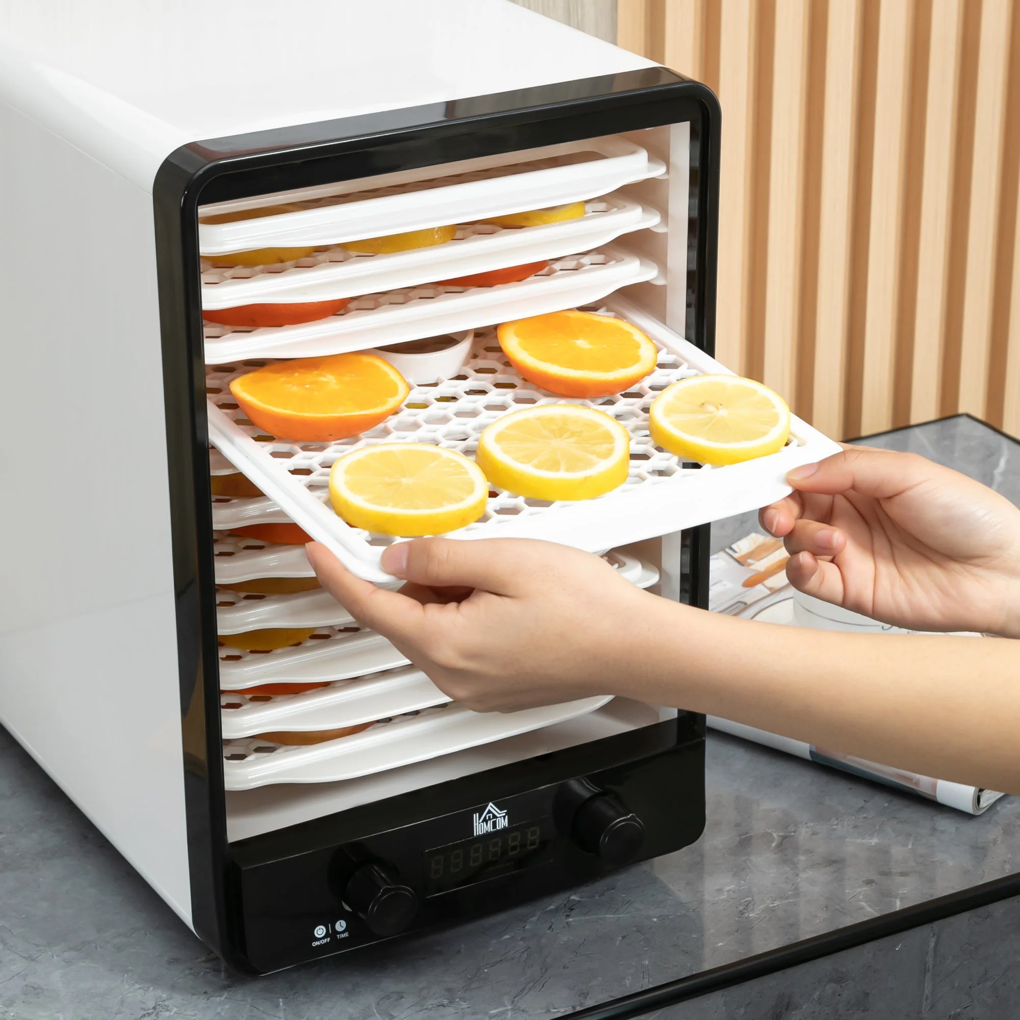 550W 10Kg Eleven Tray Food Dehydrator With Timer White by Homcom - Image 8