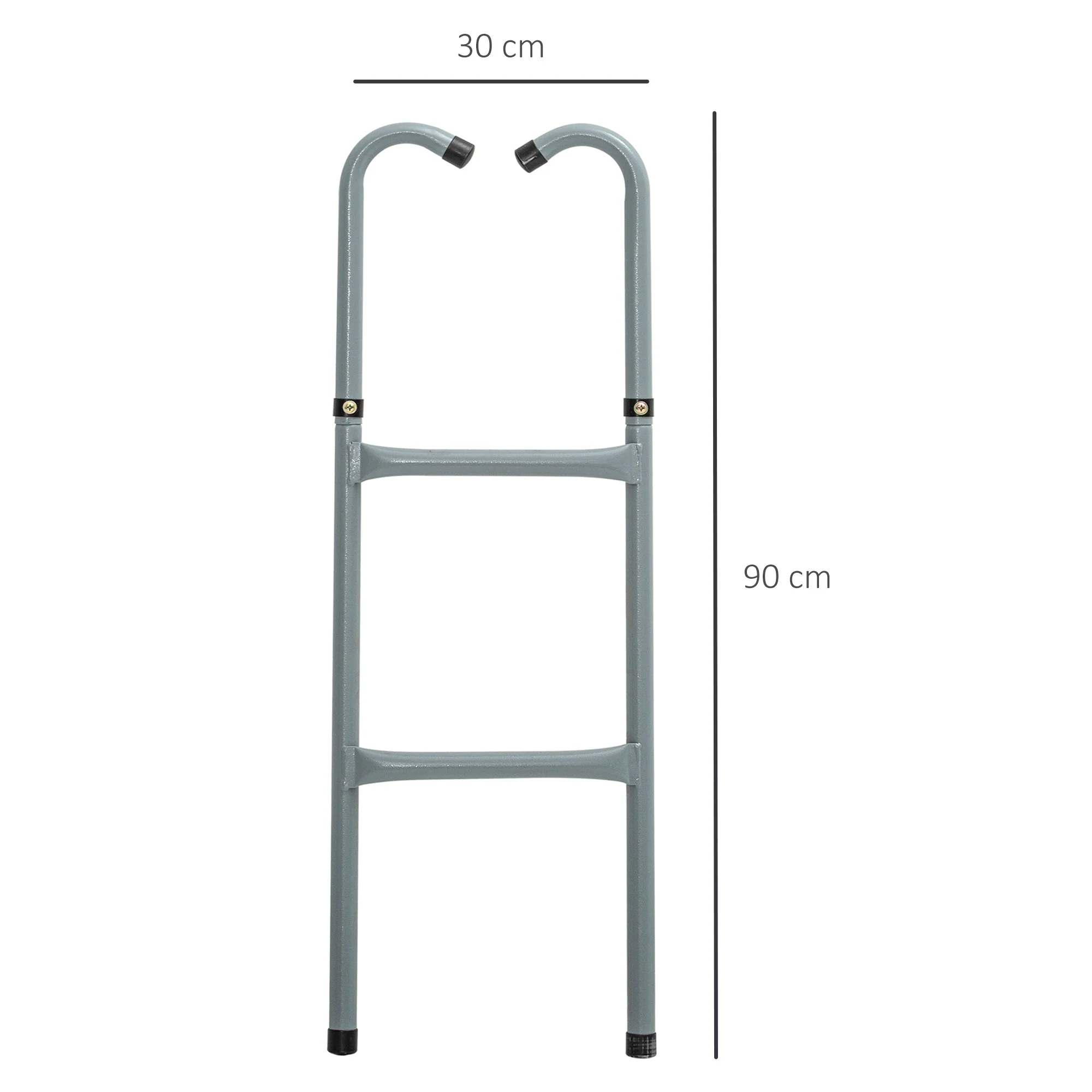 6-10ft Trampoline Ladder Galvanized w/ Non-slip Mat - Image 3