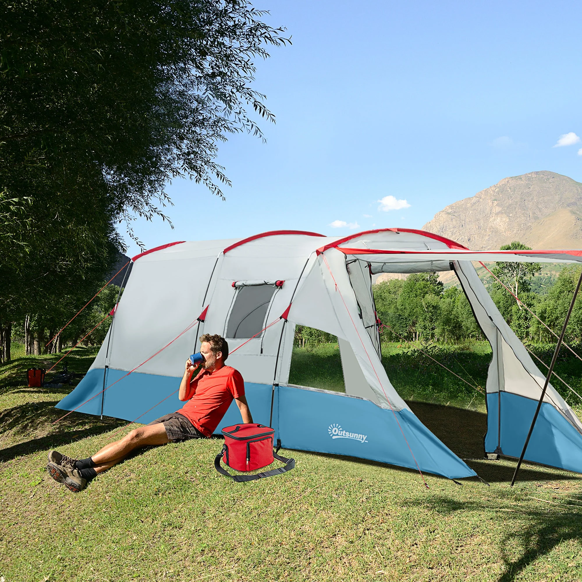 6-8 Person Tunnel Tent - Image 2