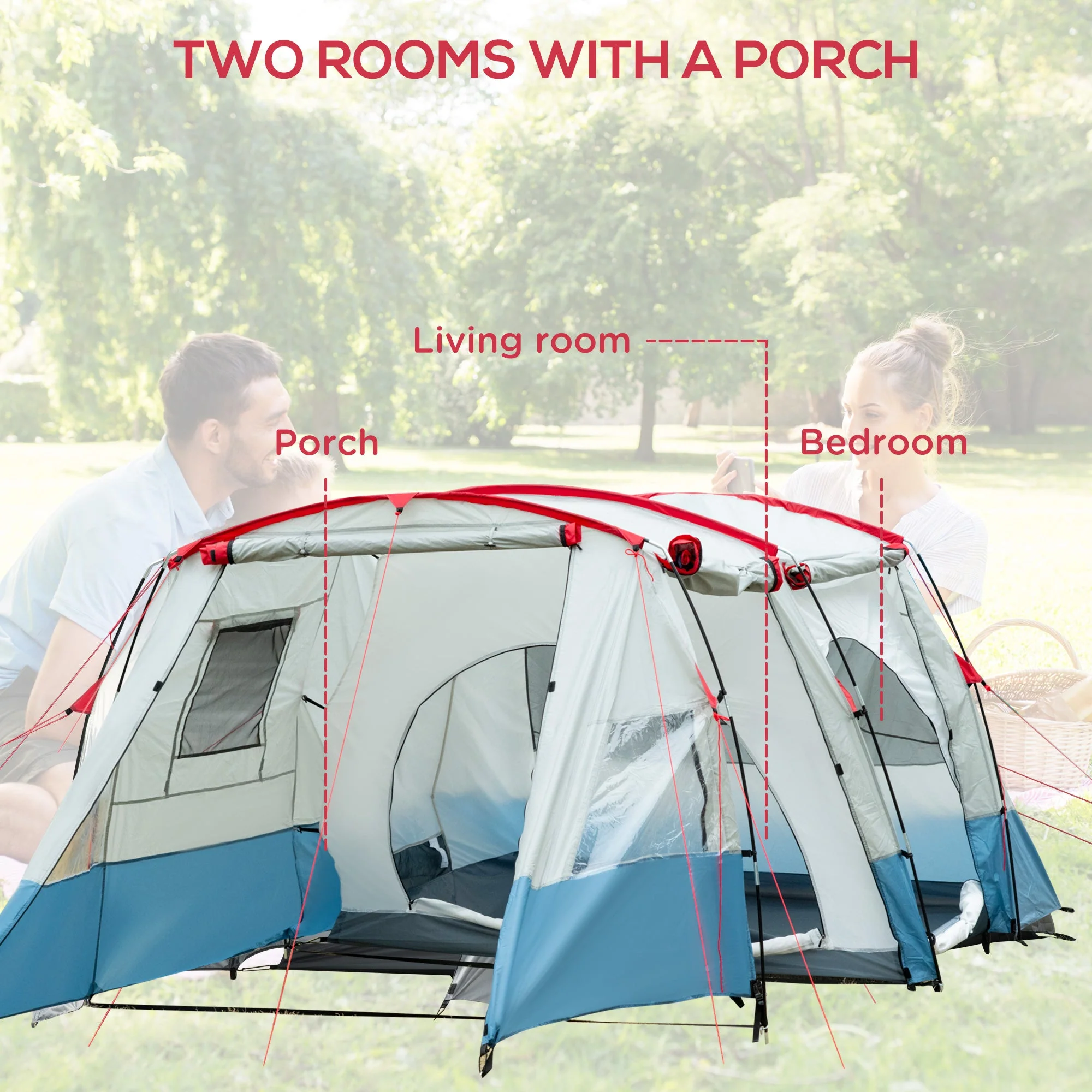 6-8 Person Tunnel Tent - Image 4