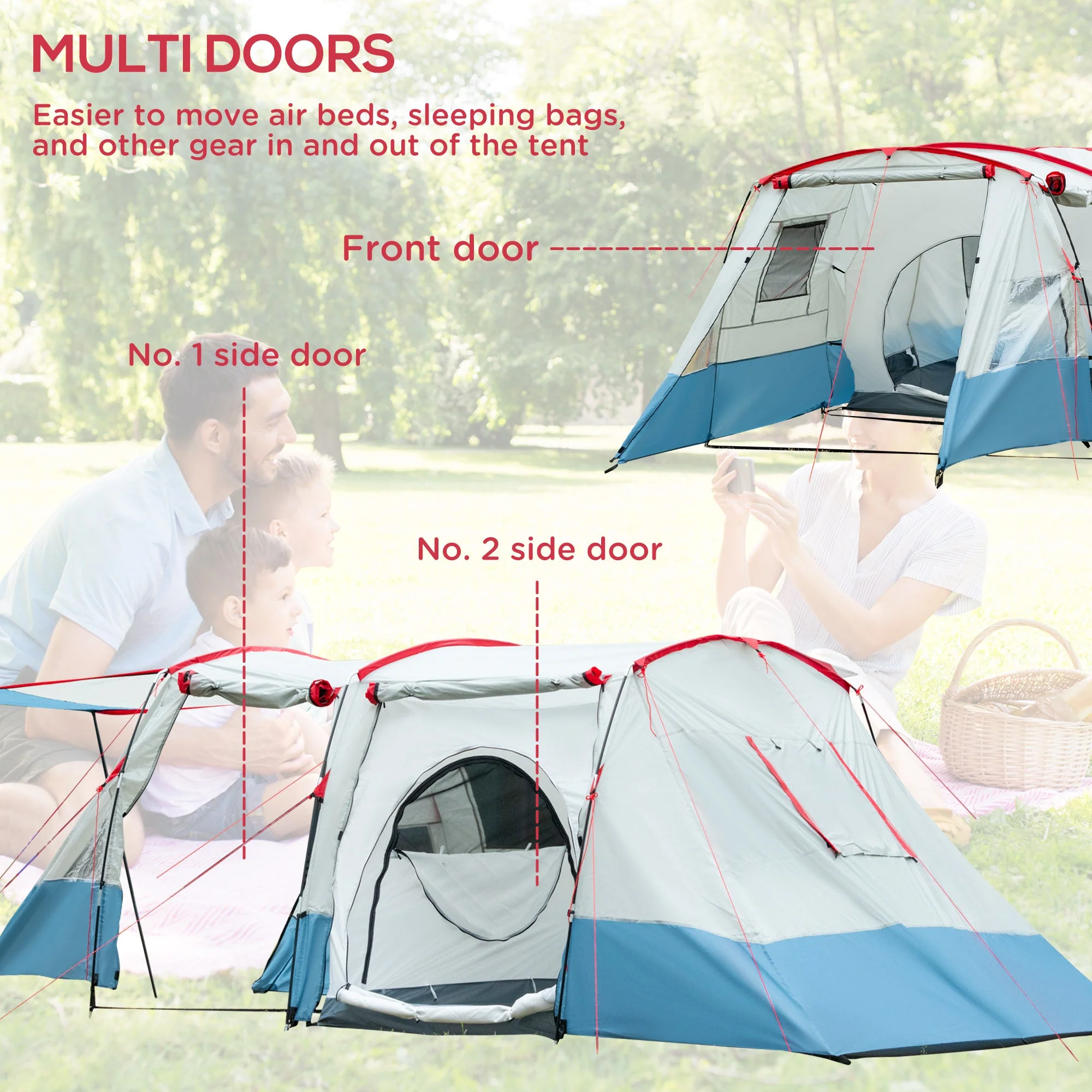6-8 Person Tunnel Tent - Image 5