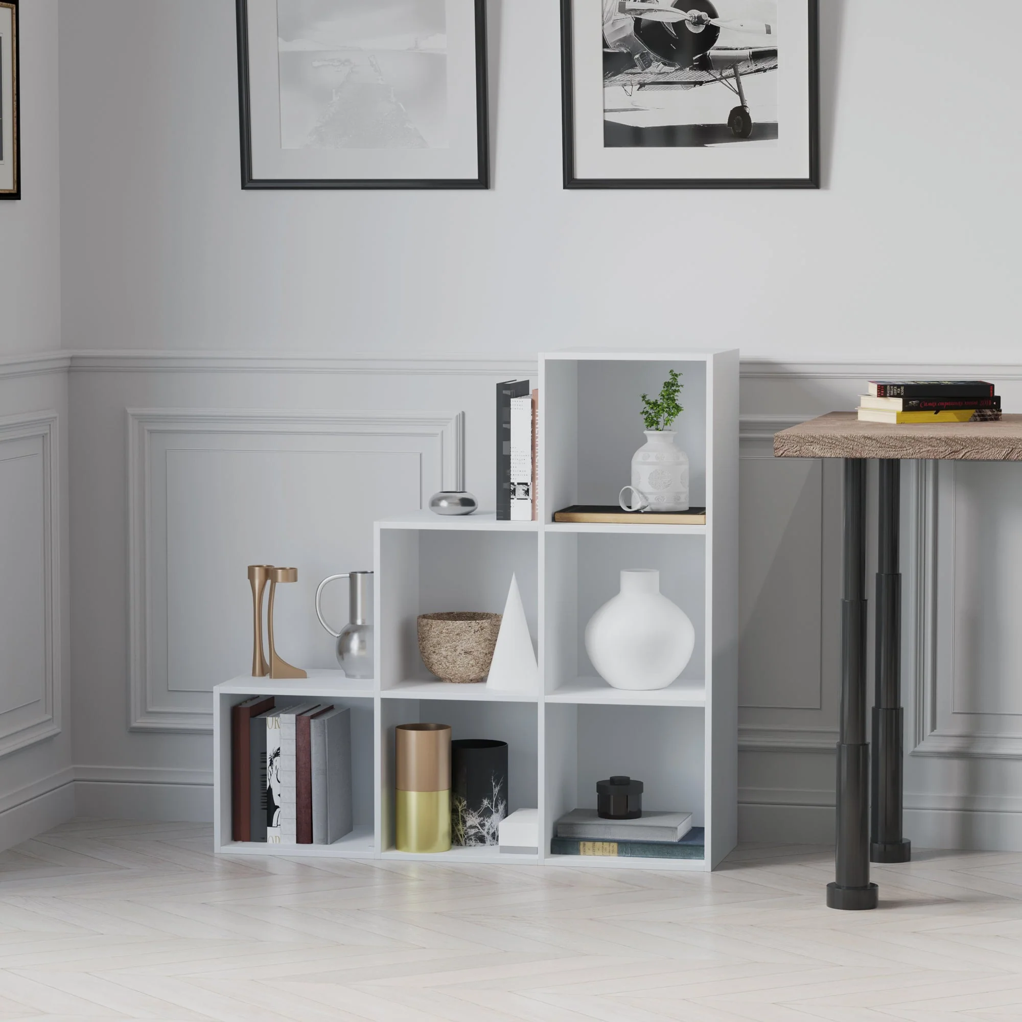 6 Cubes 3-Tier Shelving Cabinet - Image 2