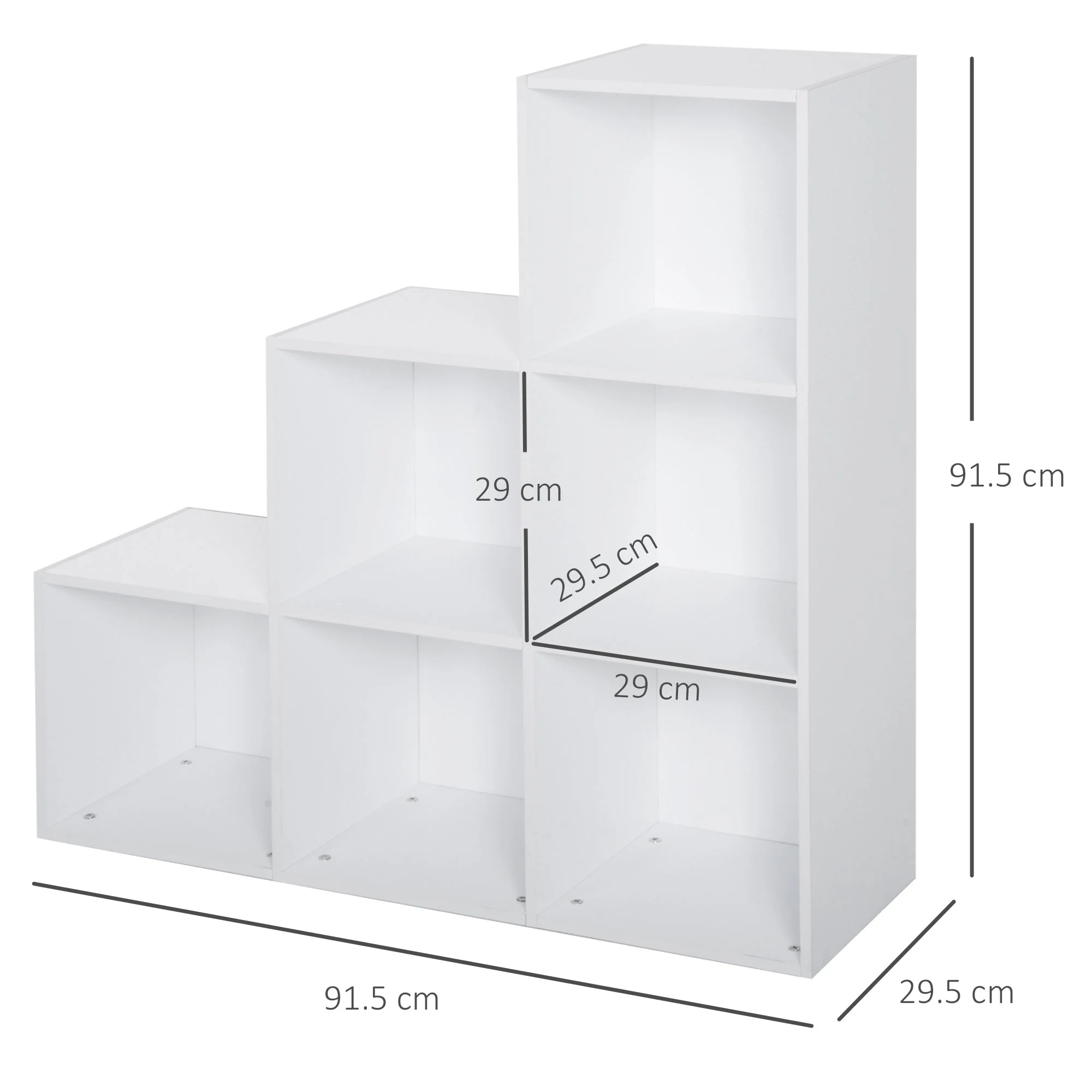 6 Cubes 3-Tier Shelving Cabinet - Image 3
