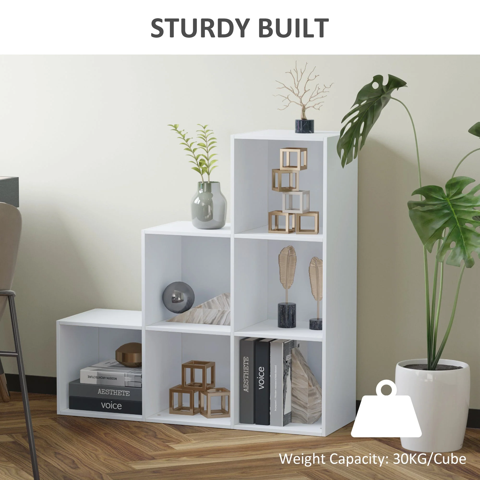 6 Cubes 3-Tier Shelving Cabinet - Image 5