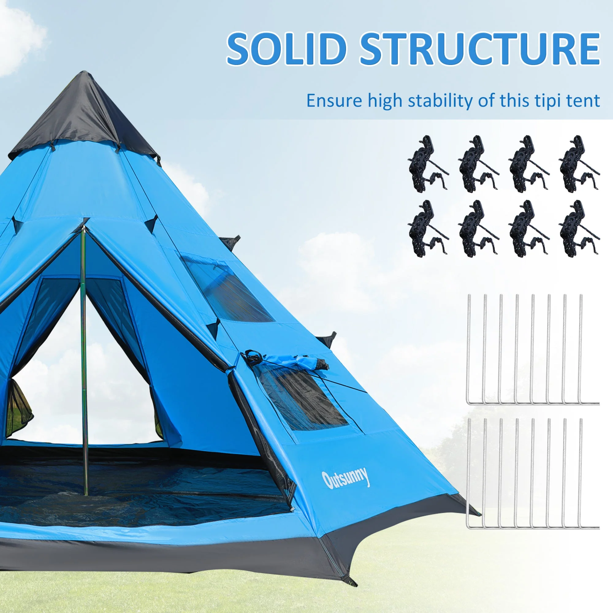 6 Men Tipi Tent - Image 7