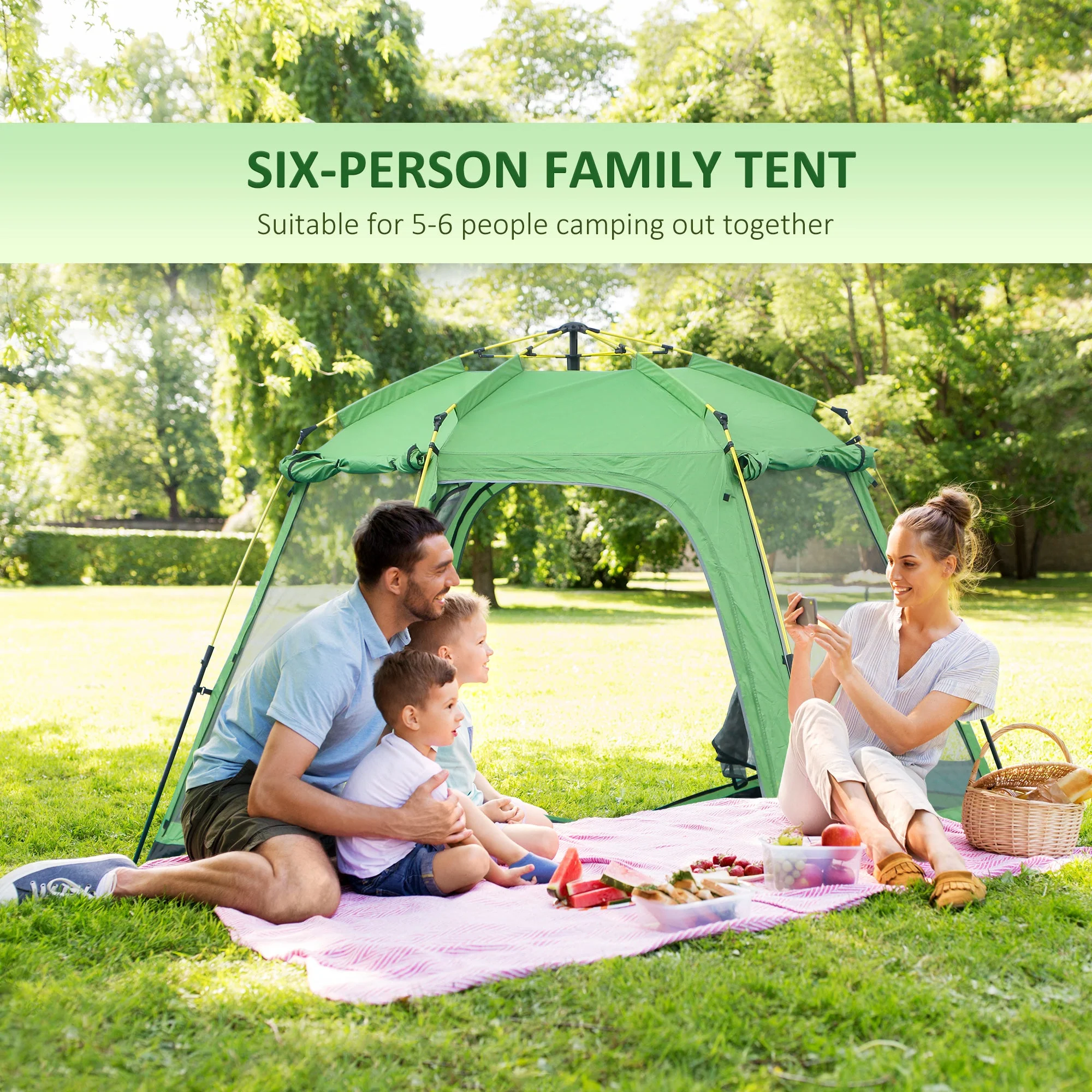 6 Person Pop Up Camping Tent - Image 4