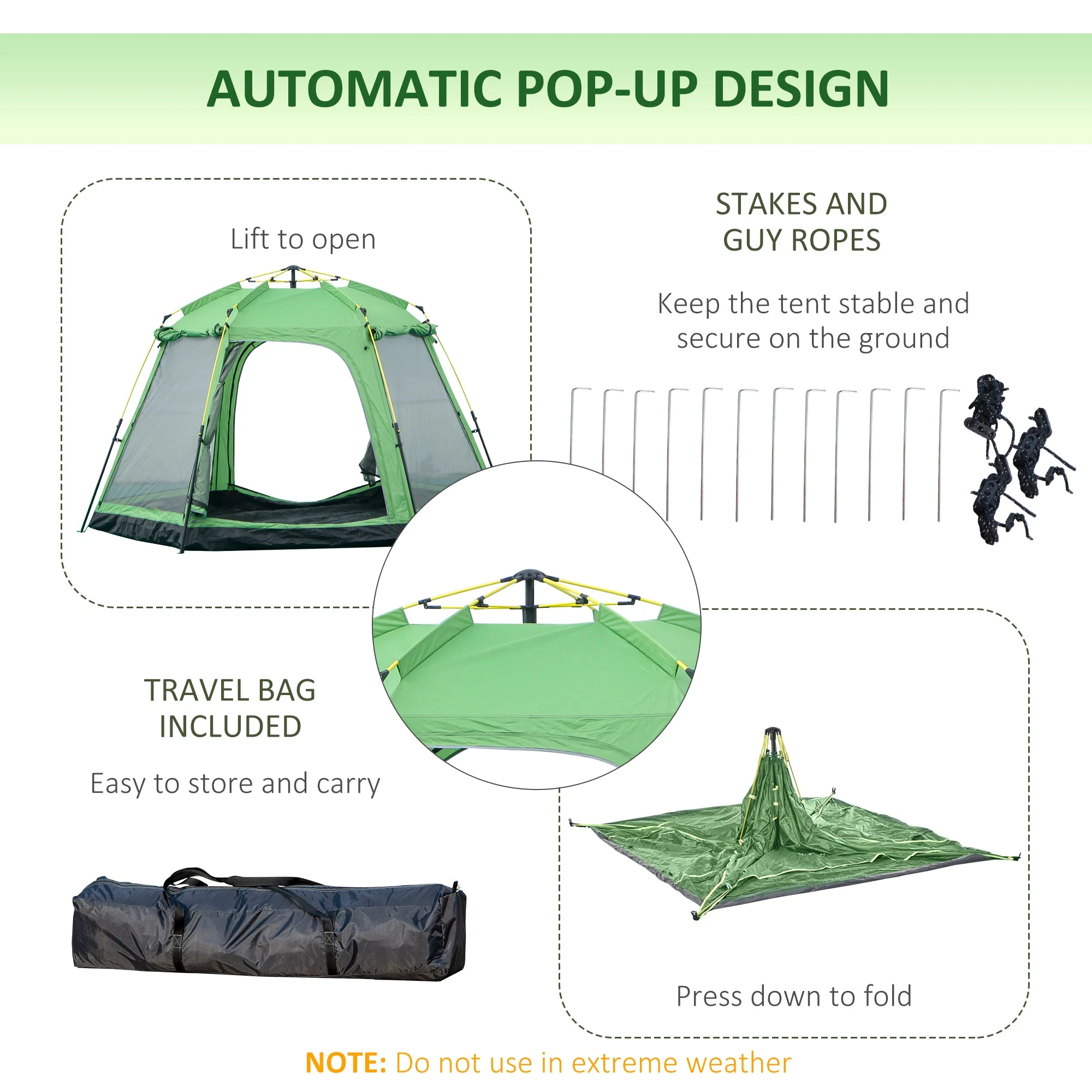 6 Person Pop Up Camping Tent - Image 5