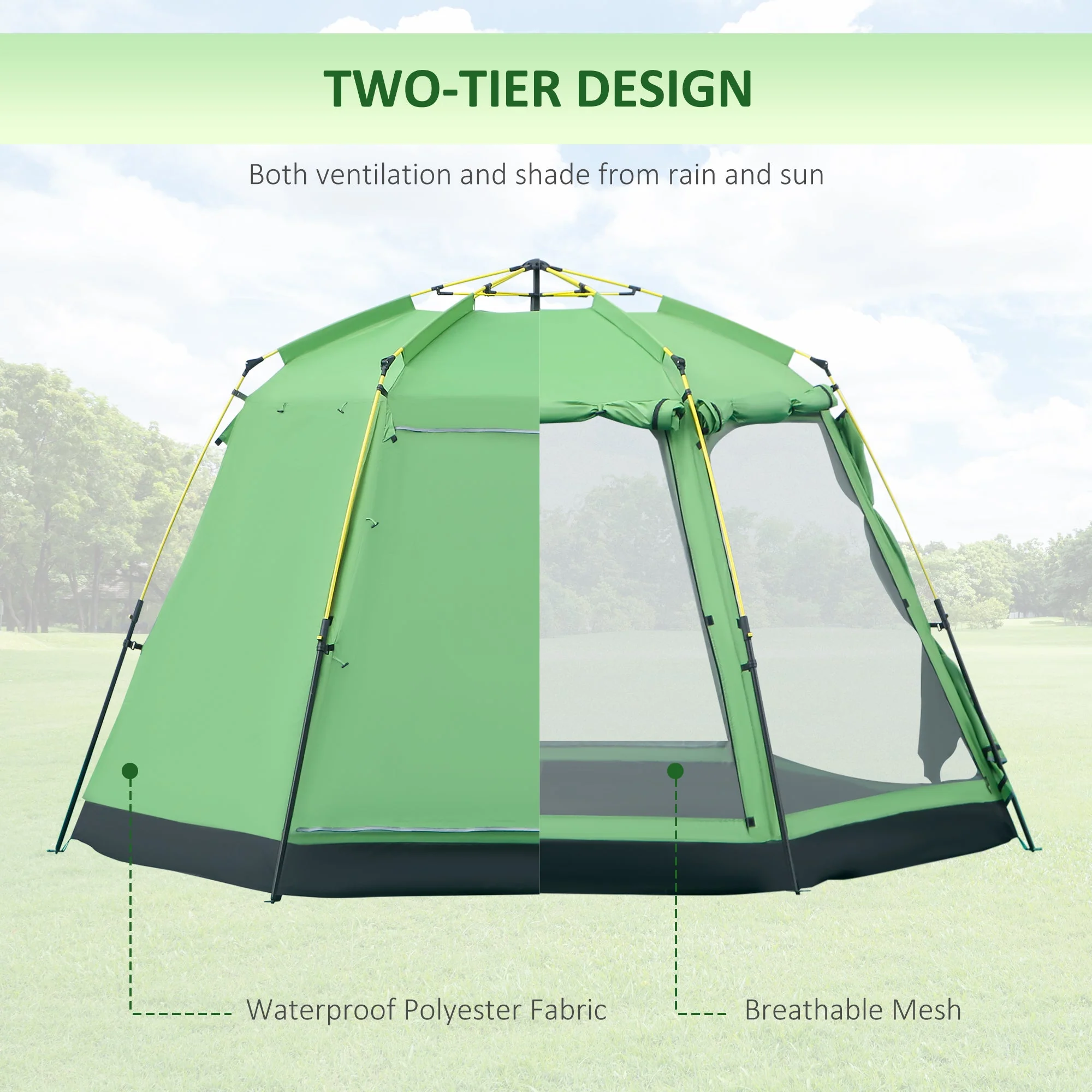6 Person Pop Up Camping Tent - Image 7
