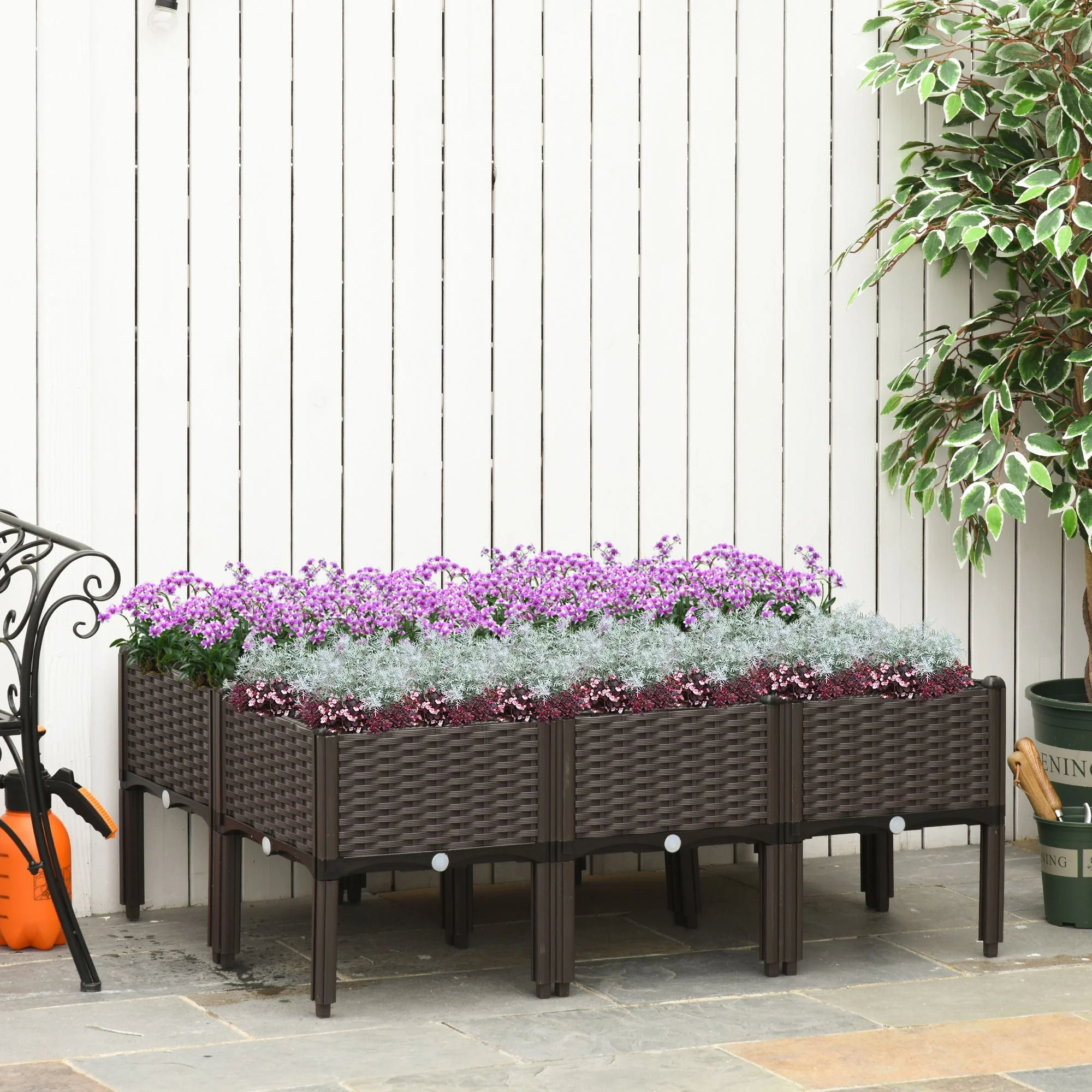 6-piece Lightweight Raised Flower Bed Free Combination Grow Box - Image 2