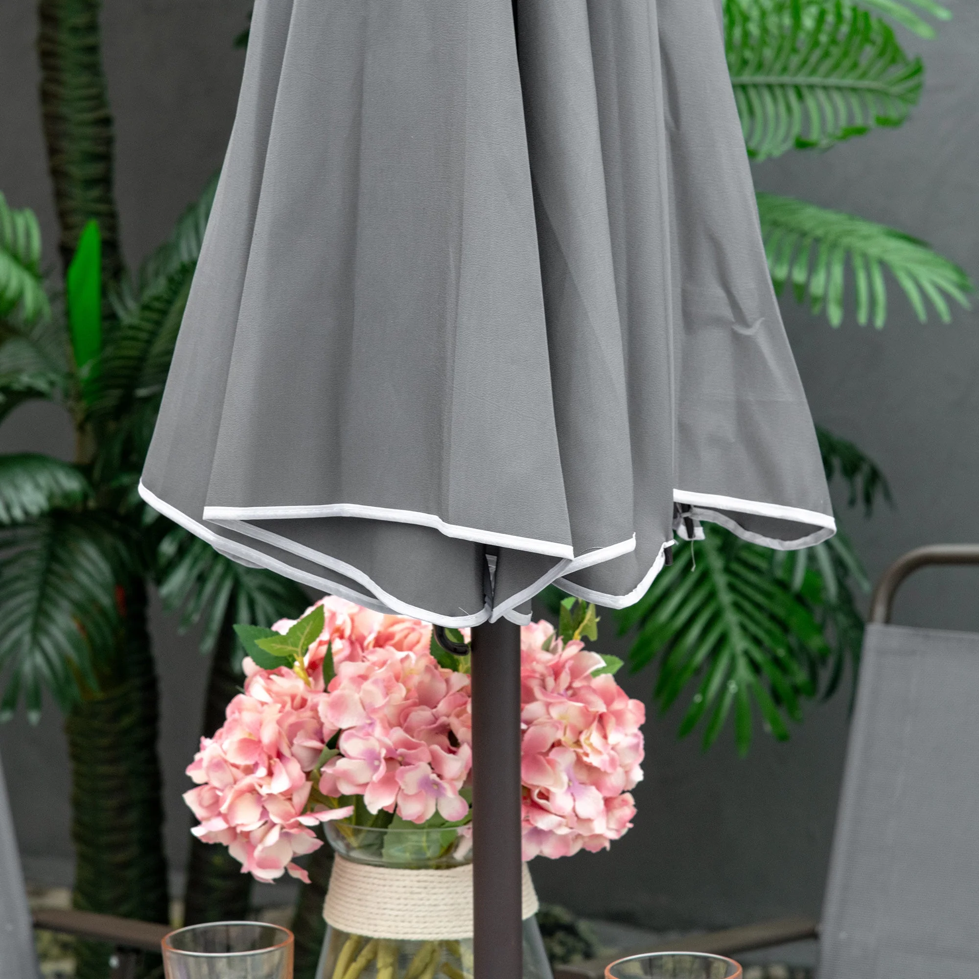 6-Piece Patio Dining Set with Umbrella - Image 8
