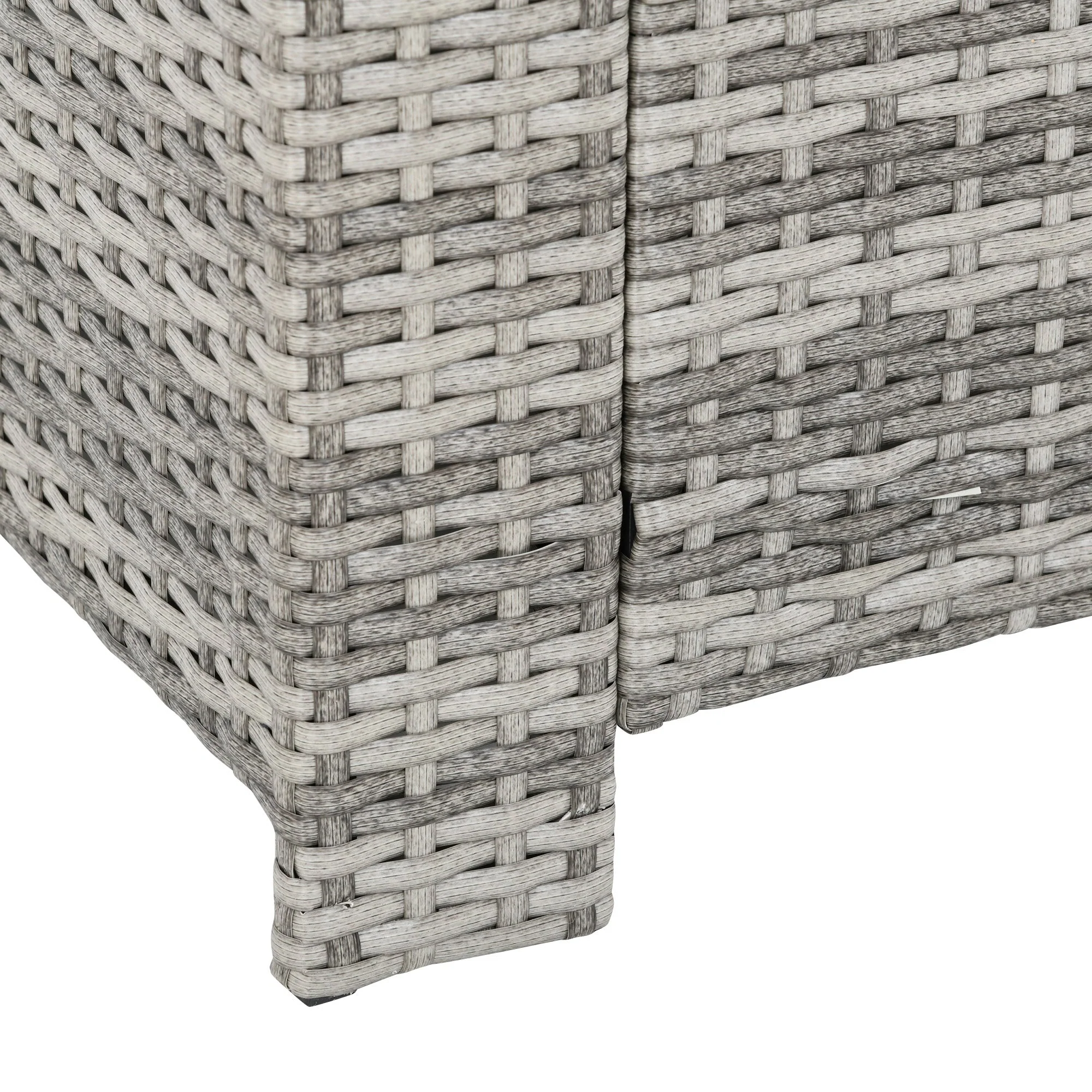 6-Pieces PE Rattan Garden Furniture Set with Three-seat - Image 7