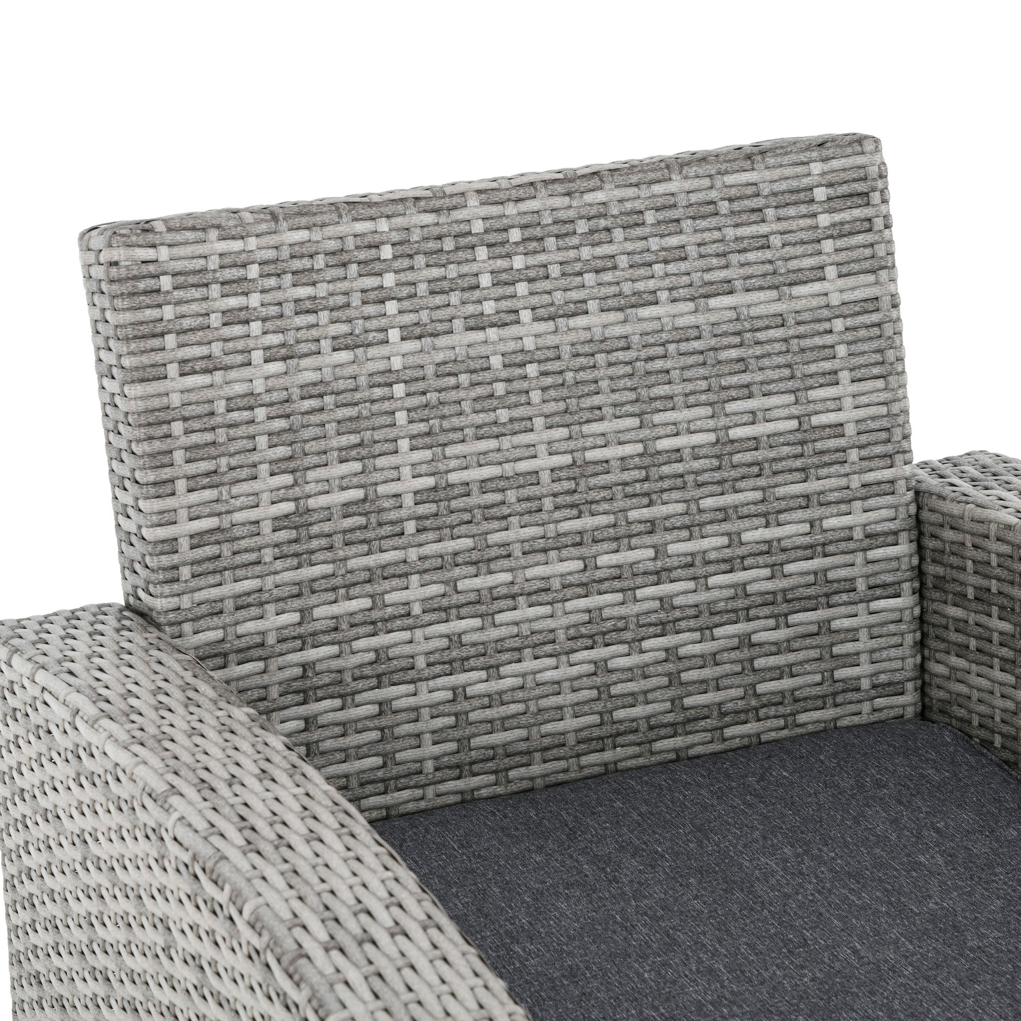 6-Pieces PE Rattan Garden Furniture Set with Three-seat - Image 9