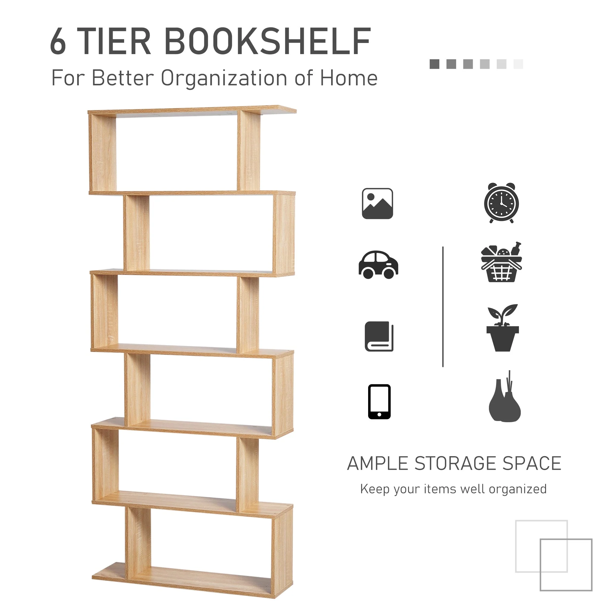 6-Tier S-Shaped Shelf Unit - Image 5