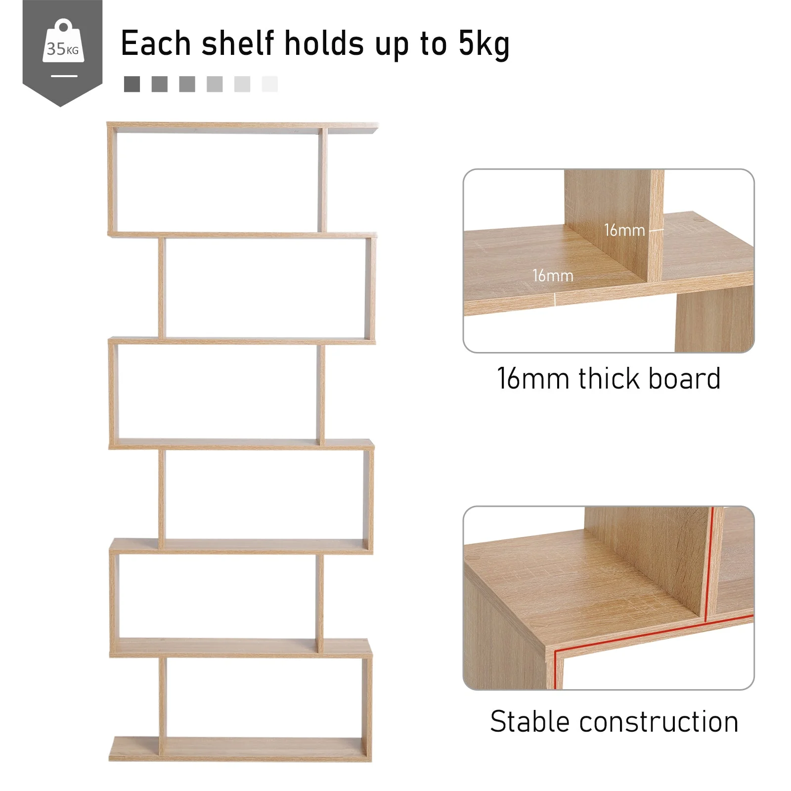 6-Tier S-Shaped Shelf Unit - Image 6