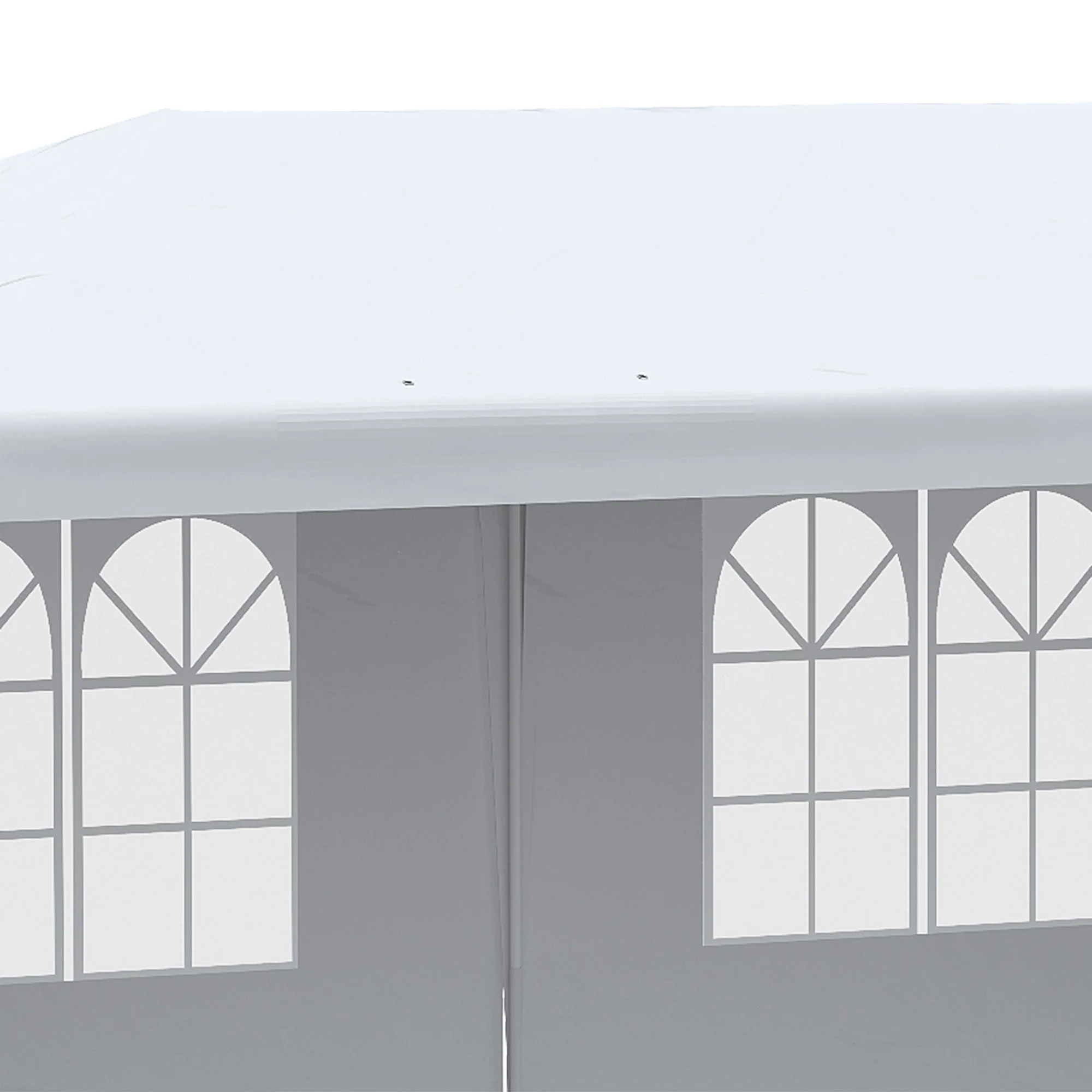 6 x 3 m Party Tent Gazebo Marquee Outdoor Patio Canopy Shelter with Windows and Side Panels White - Image 8