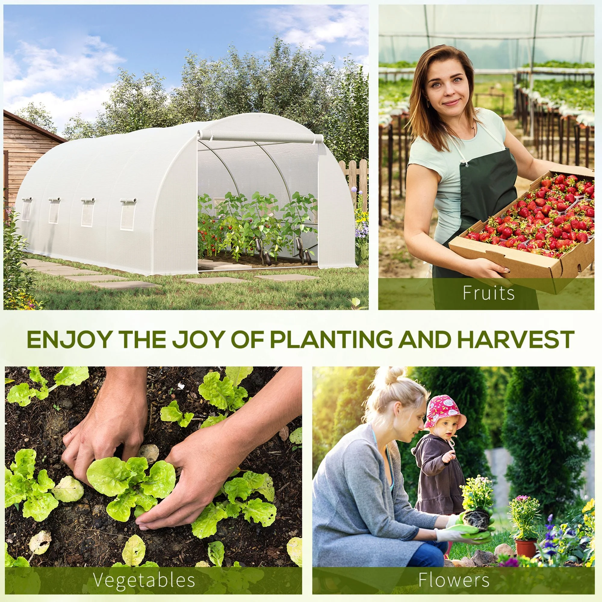 6 x 3 x 2 m Polytunnel Greenhouse - Image 7