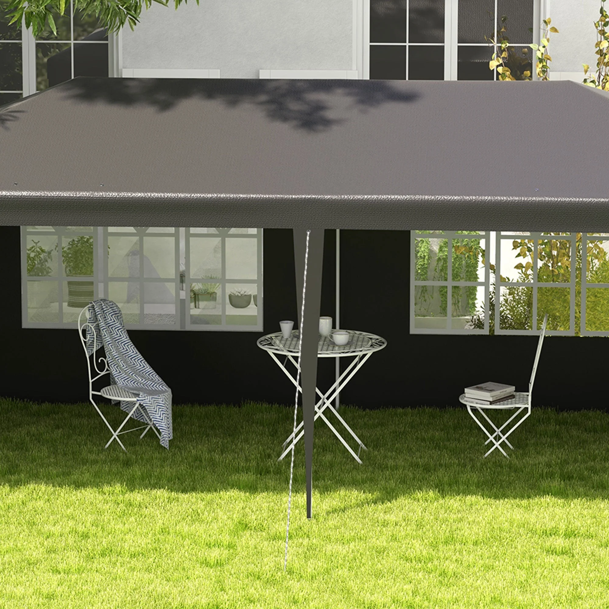 6 x 3m Half-Open Garden Gazebo - Image 8