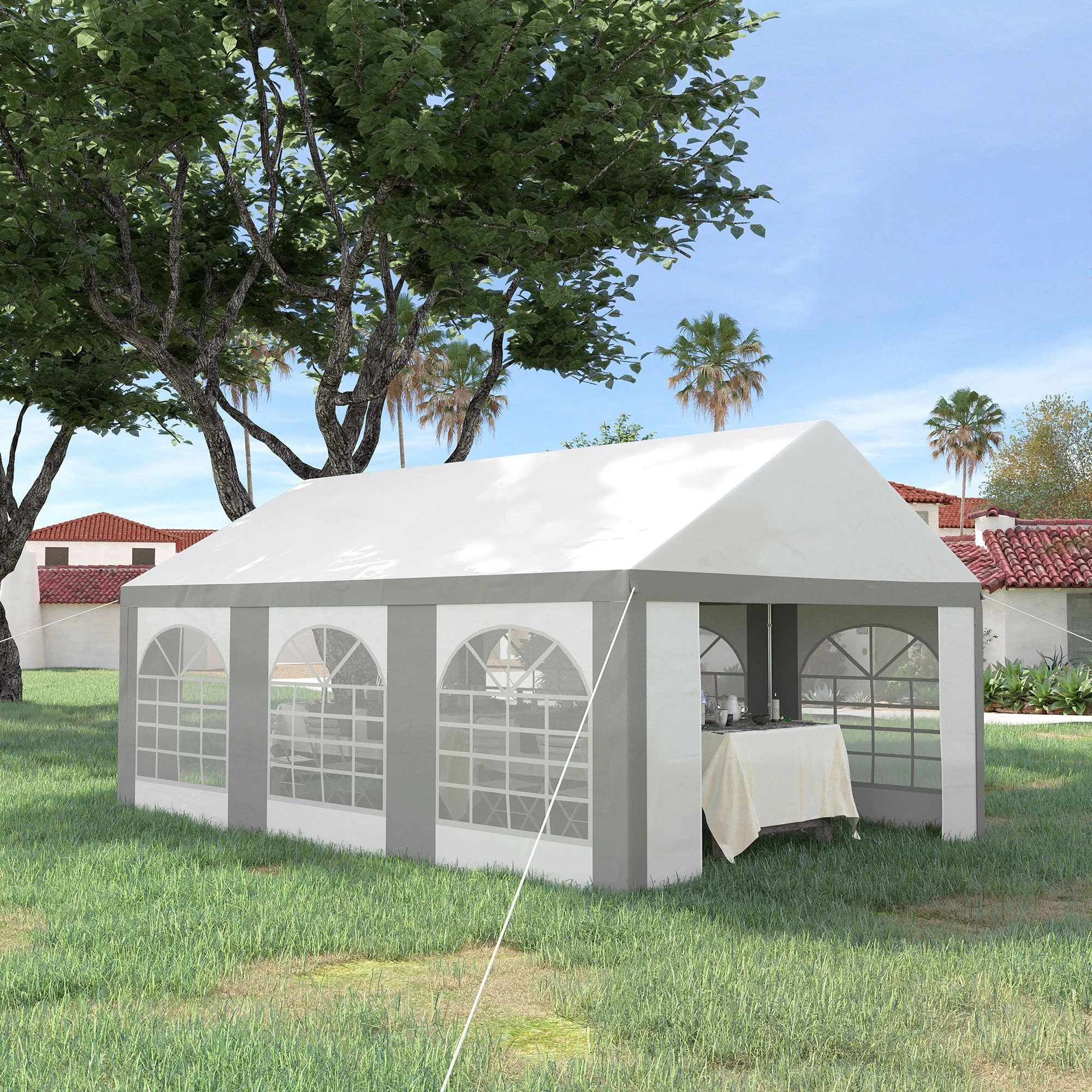 6 x 4m Galvanised Party Tent - Image 2