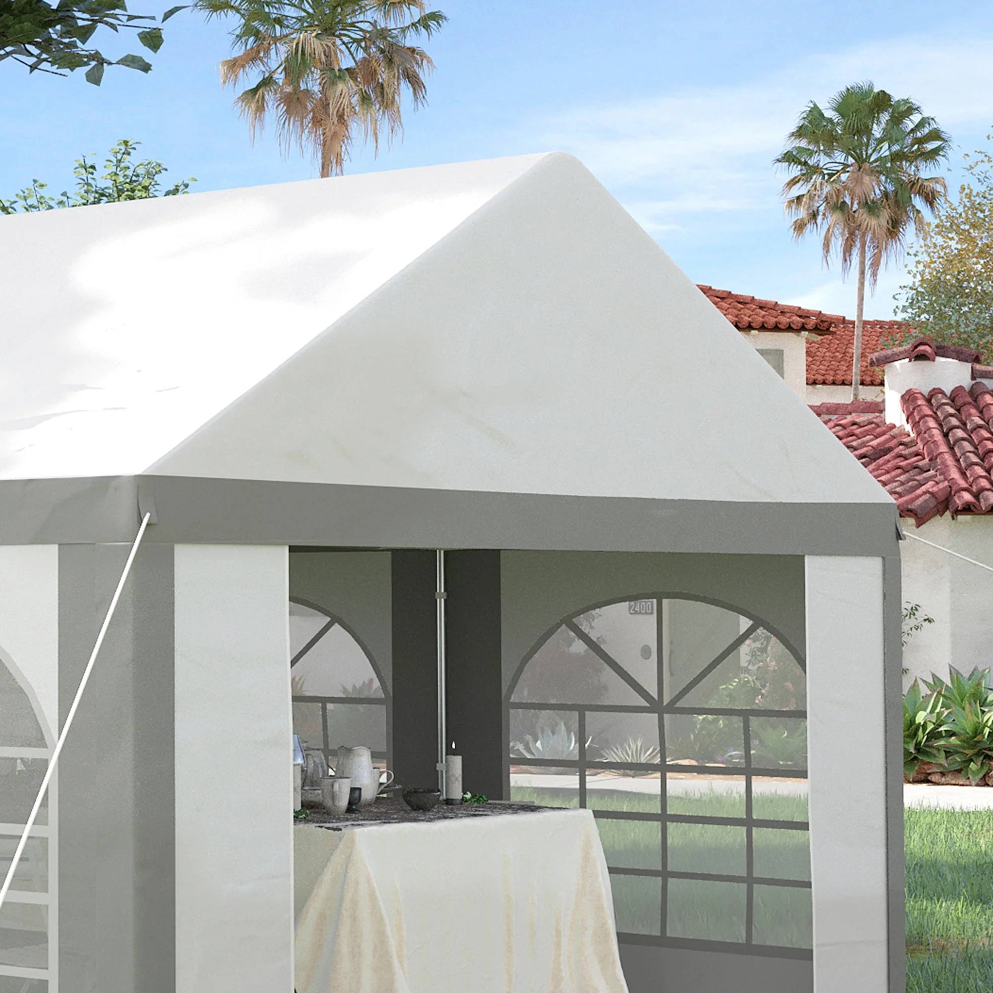 6 x 4m Galvanised Party Tent - Image 8