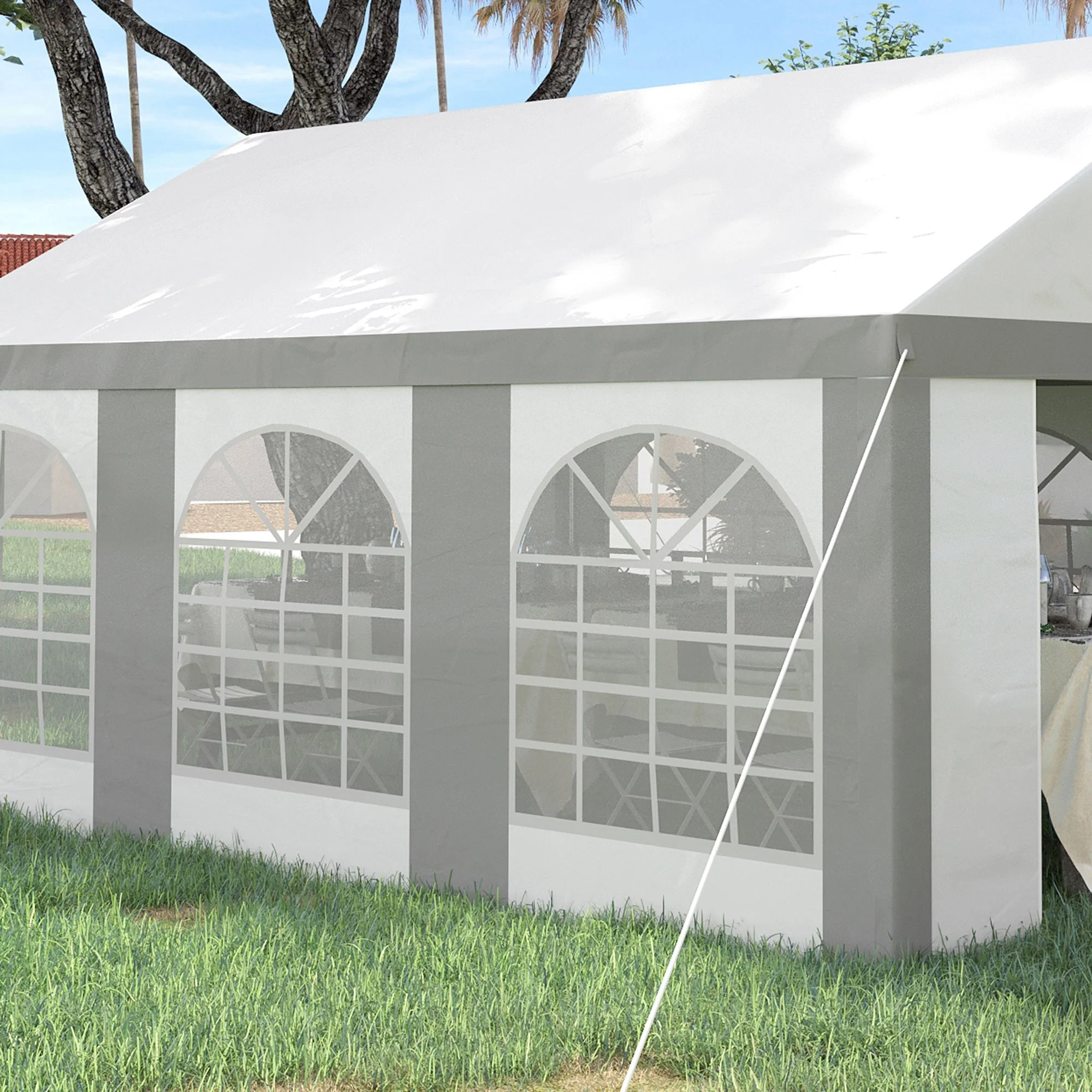 6 x 4m Galvanised Party Tent - Image 9