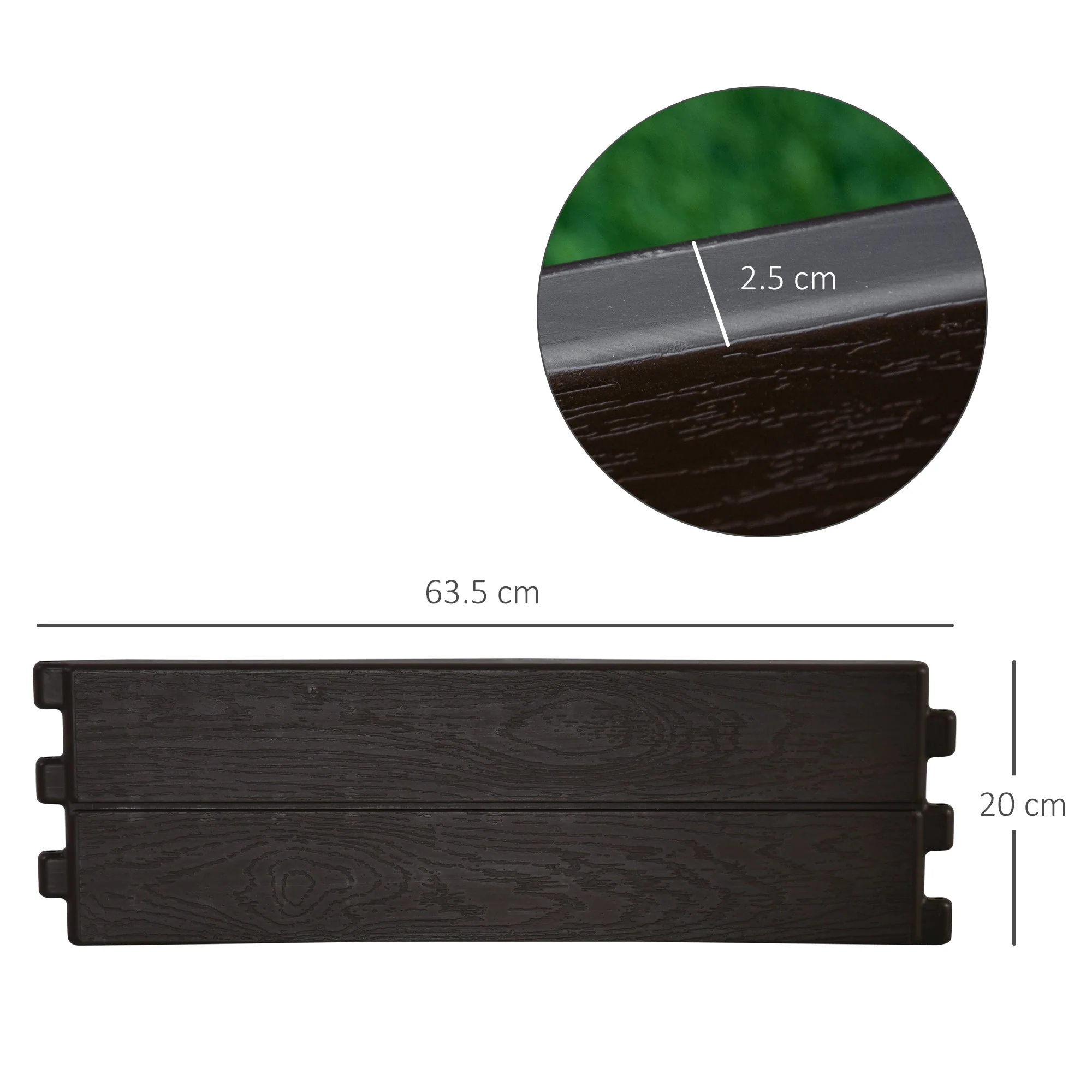 63.5 cm x 2.5 cm x 20 cm Raise Garden Bed Kit - Image 3