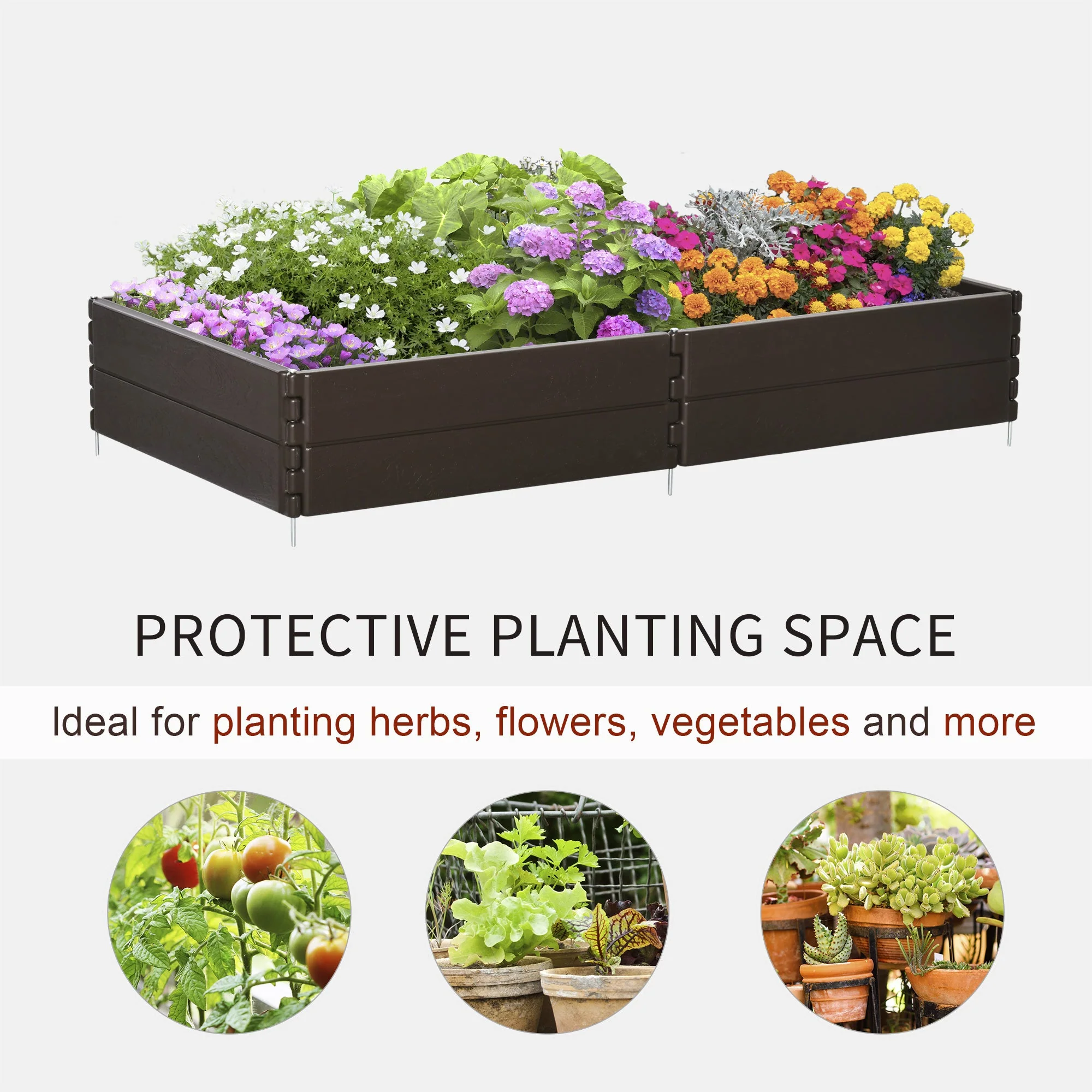 63.5 cm x 2.5 cm x 20 cm Raise Garden Bed Kit - Image 4