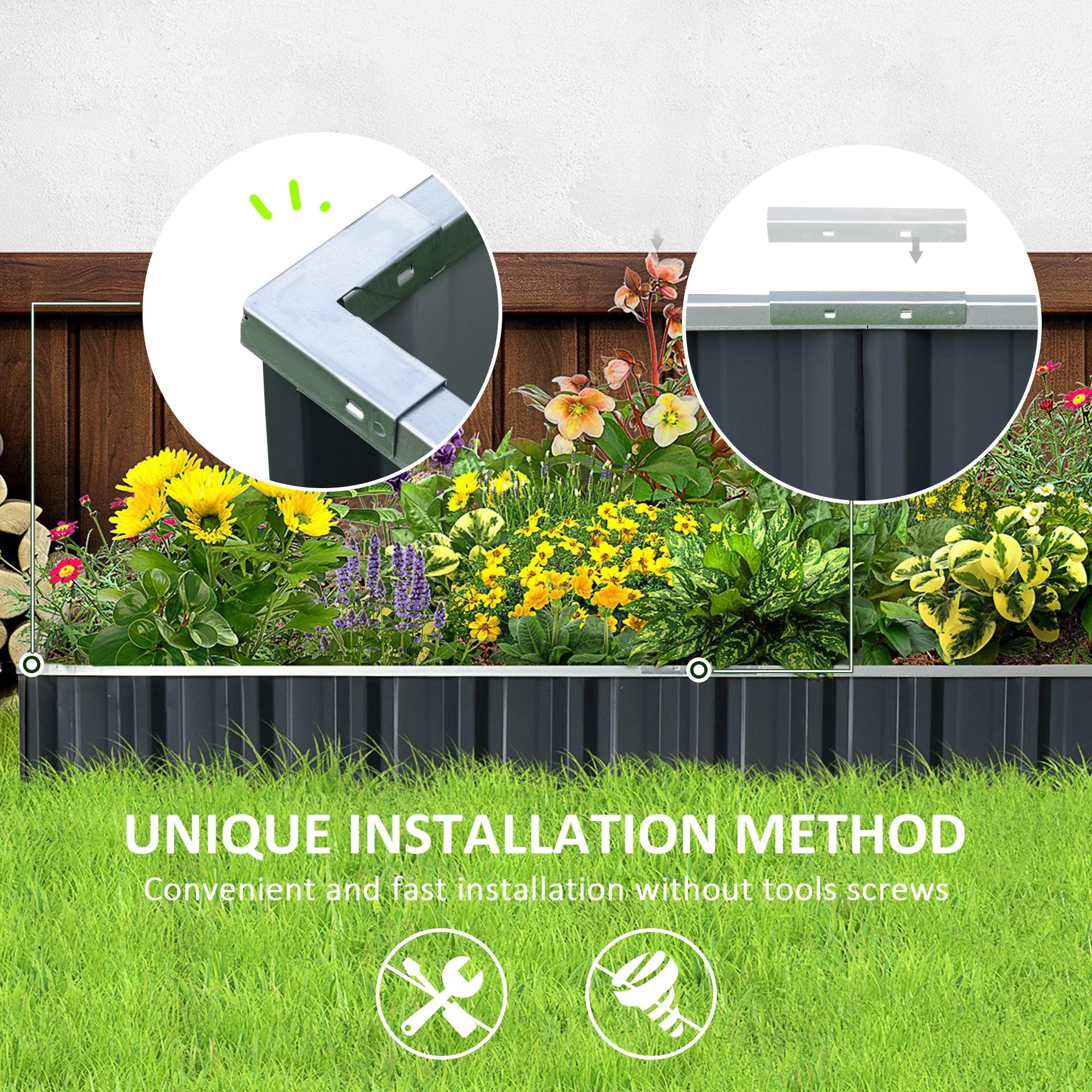 645L Metal Raised Garden Bed - Image 4