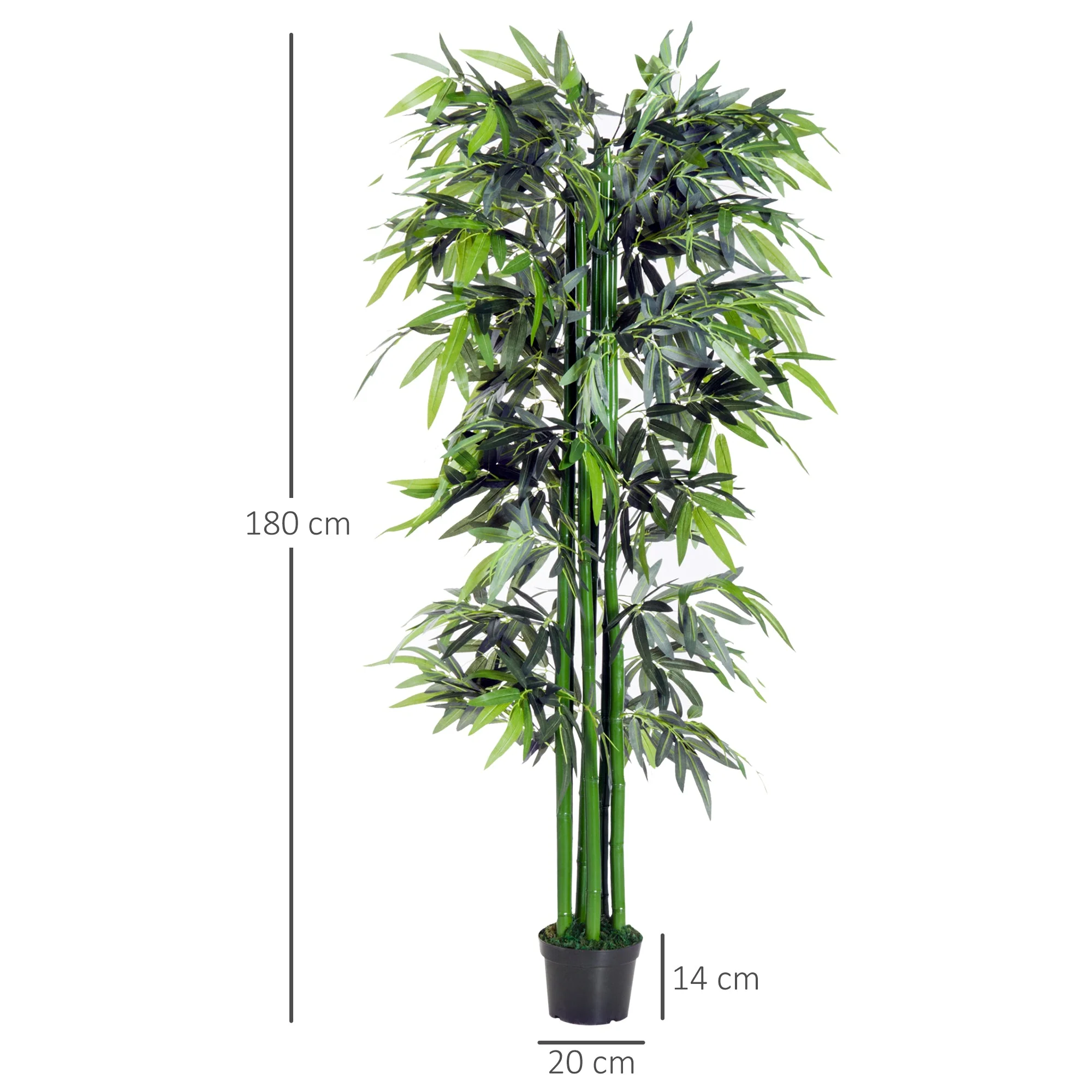 6ft Artificial Bamboo Tree Plant Greenary in A Pot for Home Office Planter 1.8M - Image 3