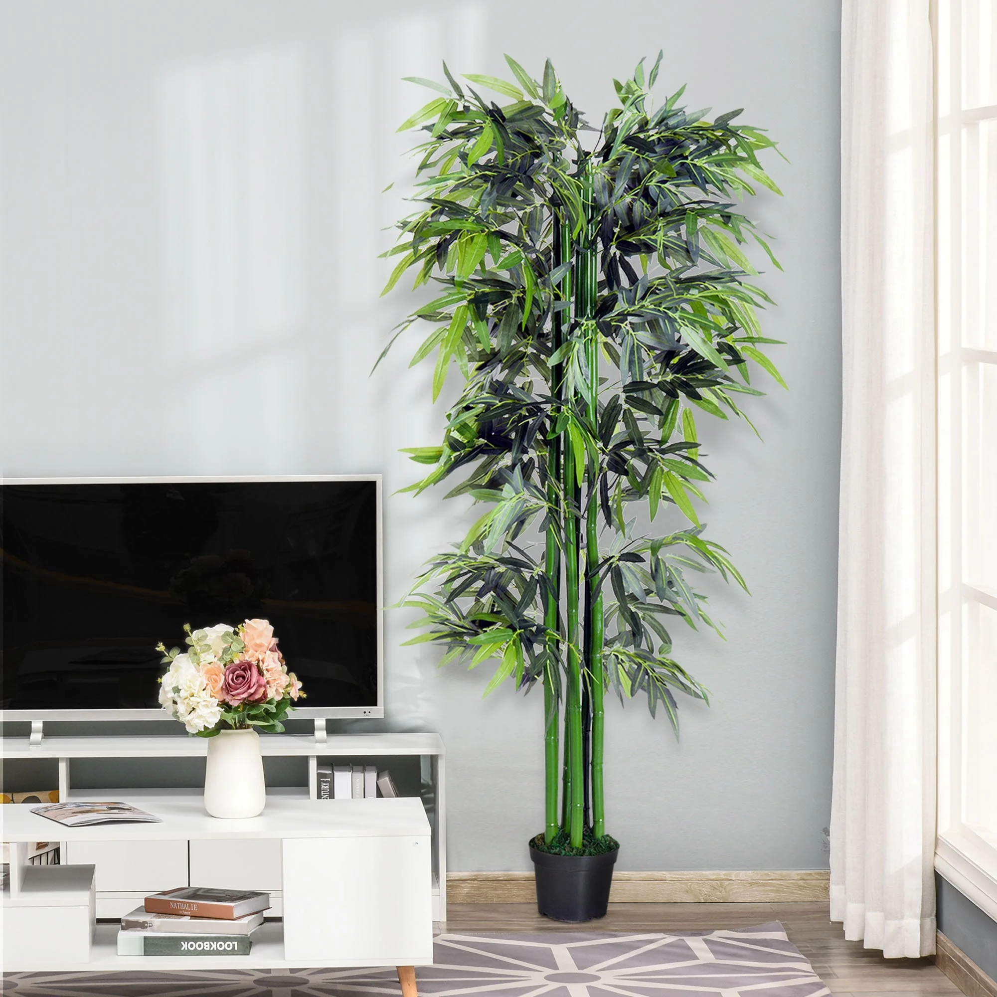 6ft Artificial Bamboo Tree Plant Greenary in A Pot for Home Office Planter 1.8M - Image 7