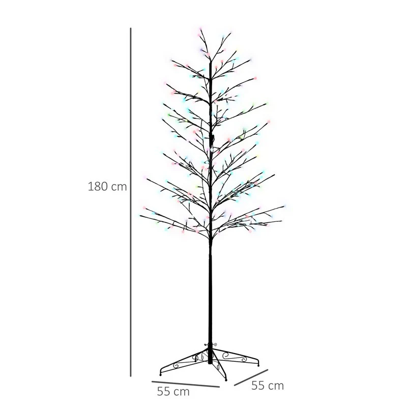 6ft Artificial Tree Light with 180 Colour LED Light for Home Party - Image 3
