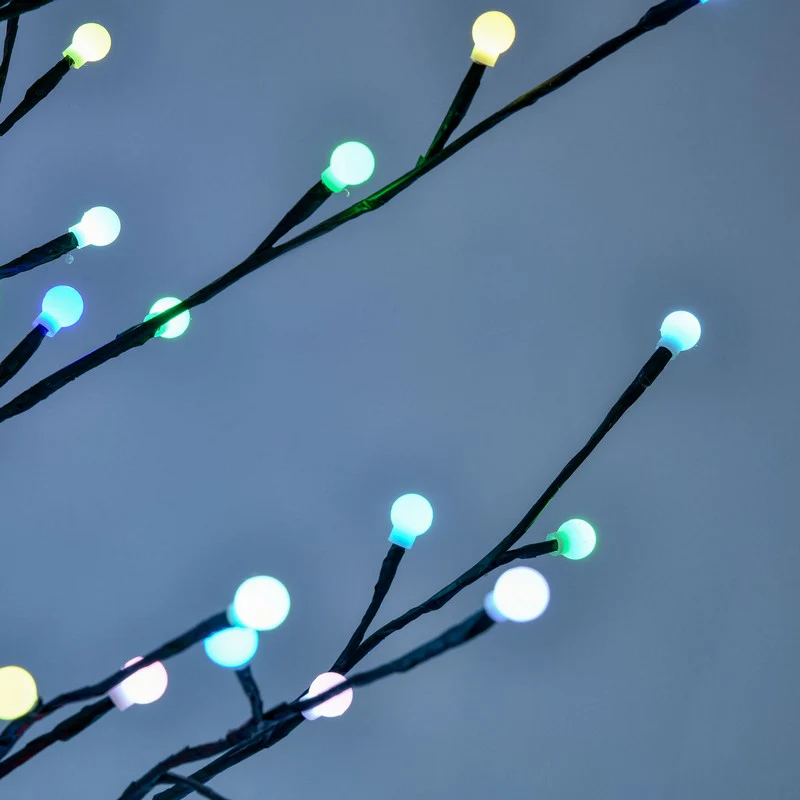 6ft Artificial Tree Light with 180 Colour LED Light for Home Party - Image 9