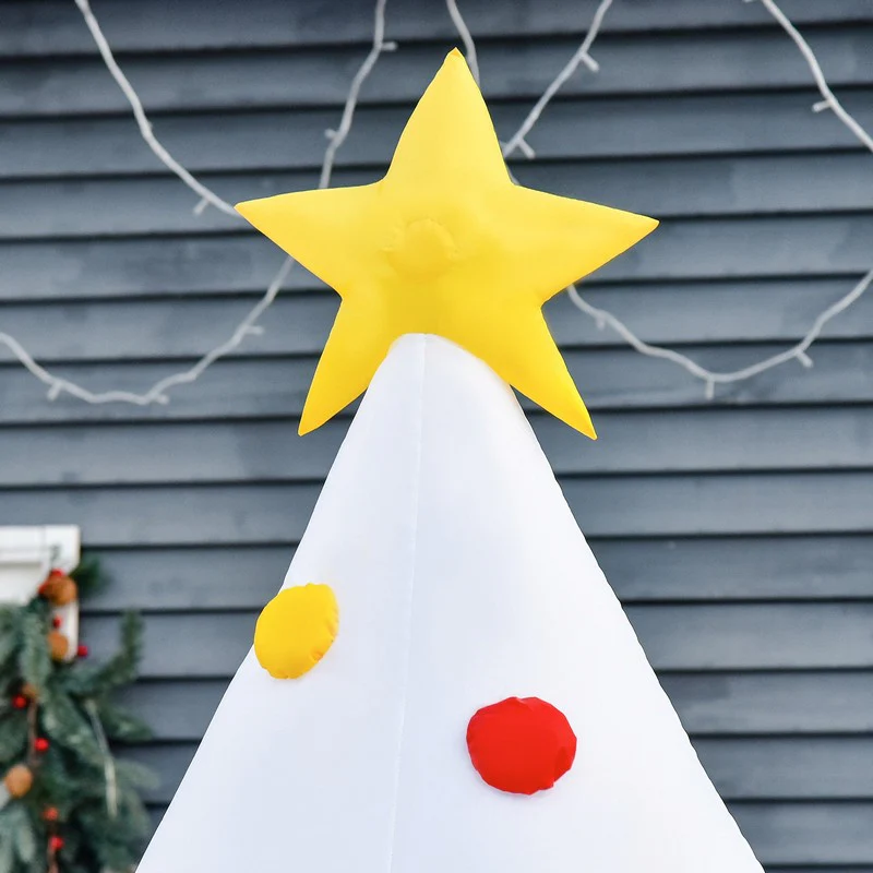 6FT Christmas Inflatable Tree LED Lighted for Home Indoor Outdoor Decoration White - Image 7