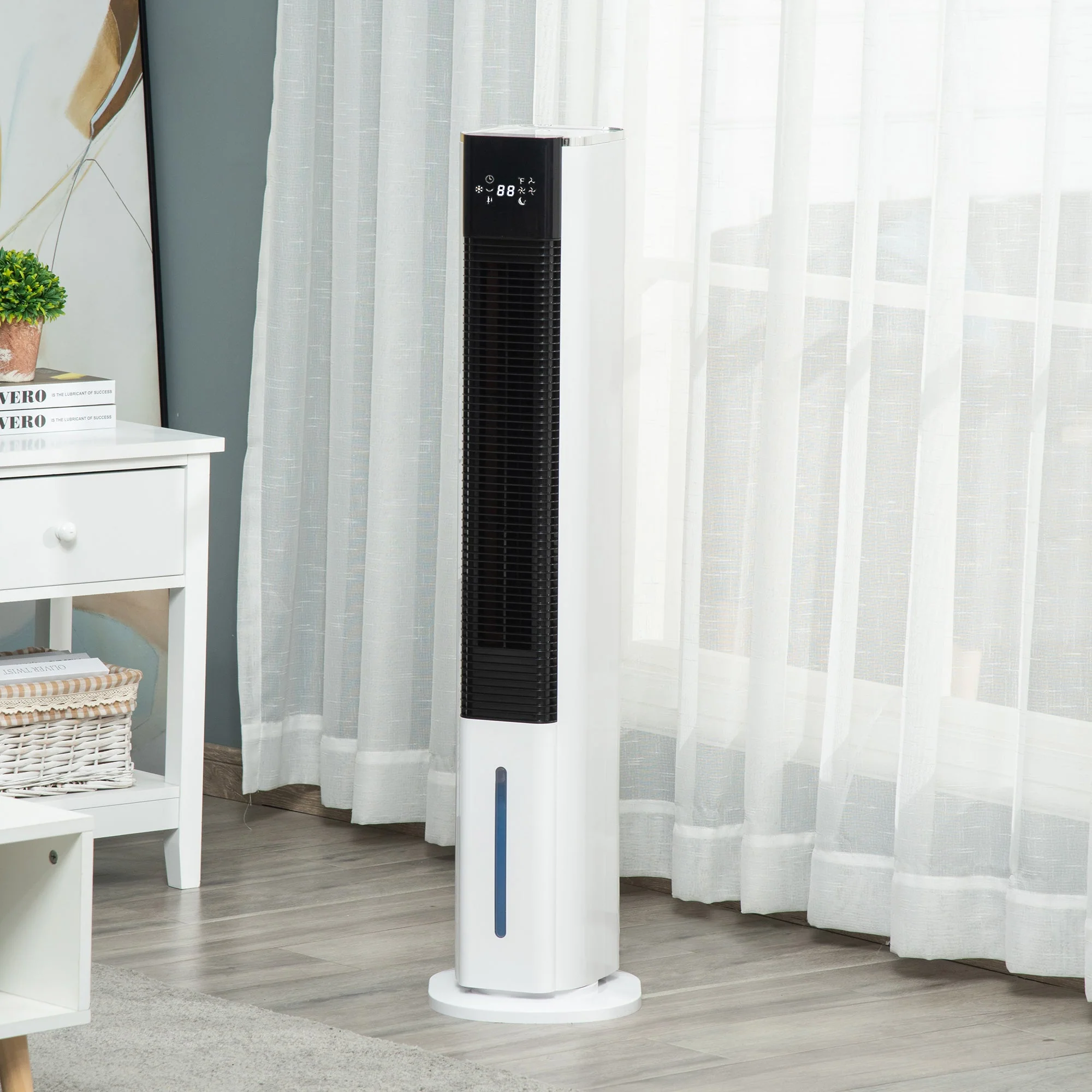 6L Oscillating Three Speed Air Cooler With Timer & Remote Control White - Image 2