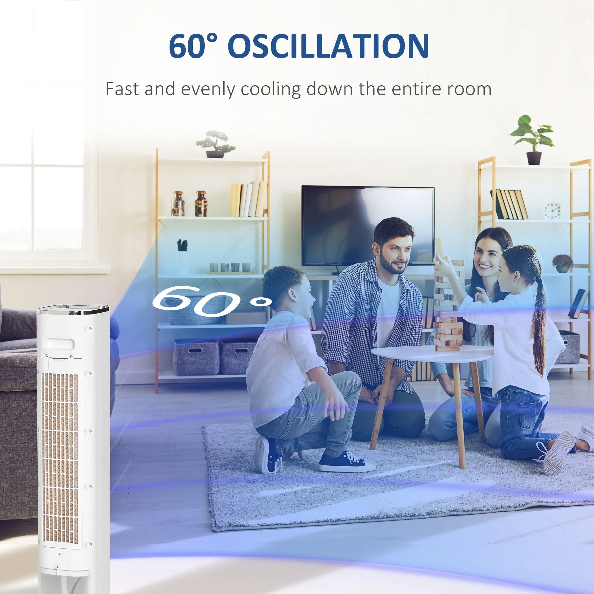6L Oscillating Three Speed Air Cooler With Timer & Remote Control White - Image 8
