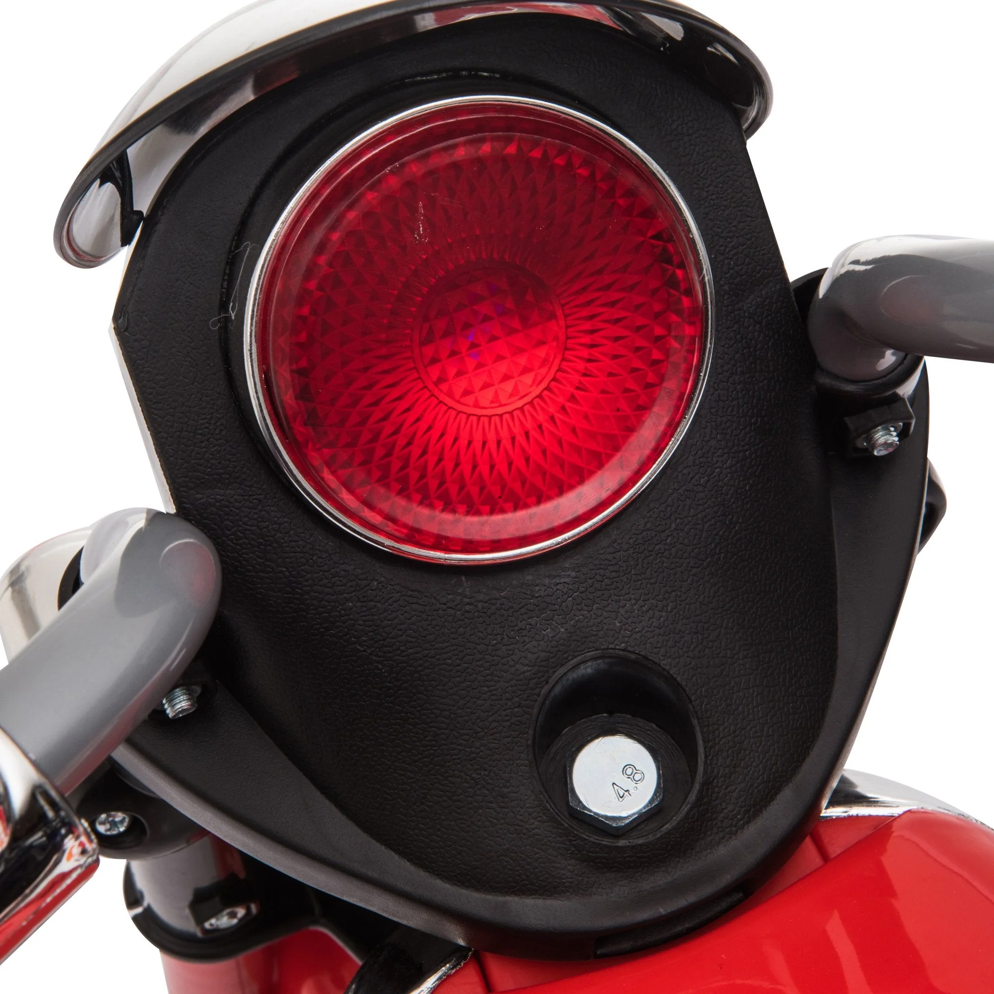 6V Battery PP Kids Motorcycle Ride On Trike w/ Lights Music Horn 18 - 36 Months Red - Image 8