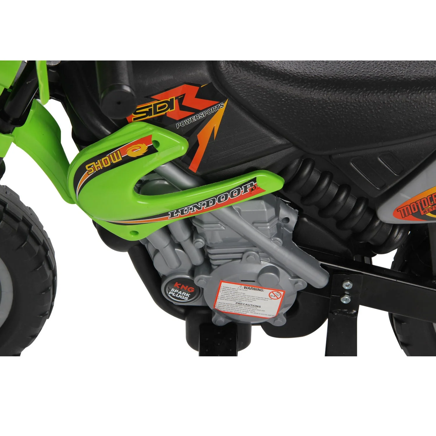 6V PP Electric Motorcycle for Kids Ride on Toys with Effects Green - Image 7