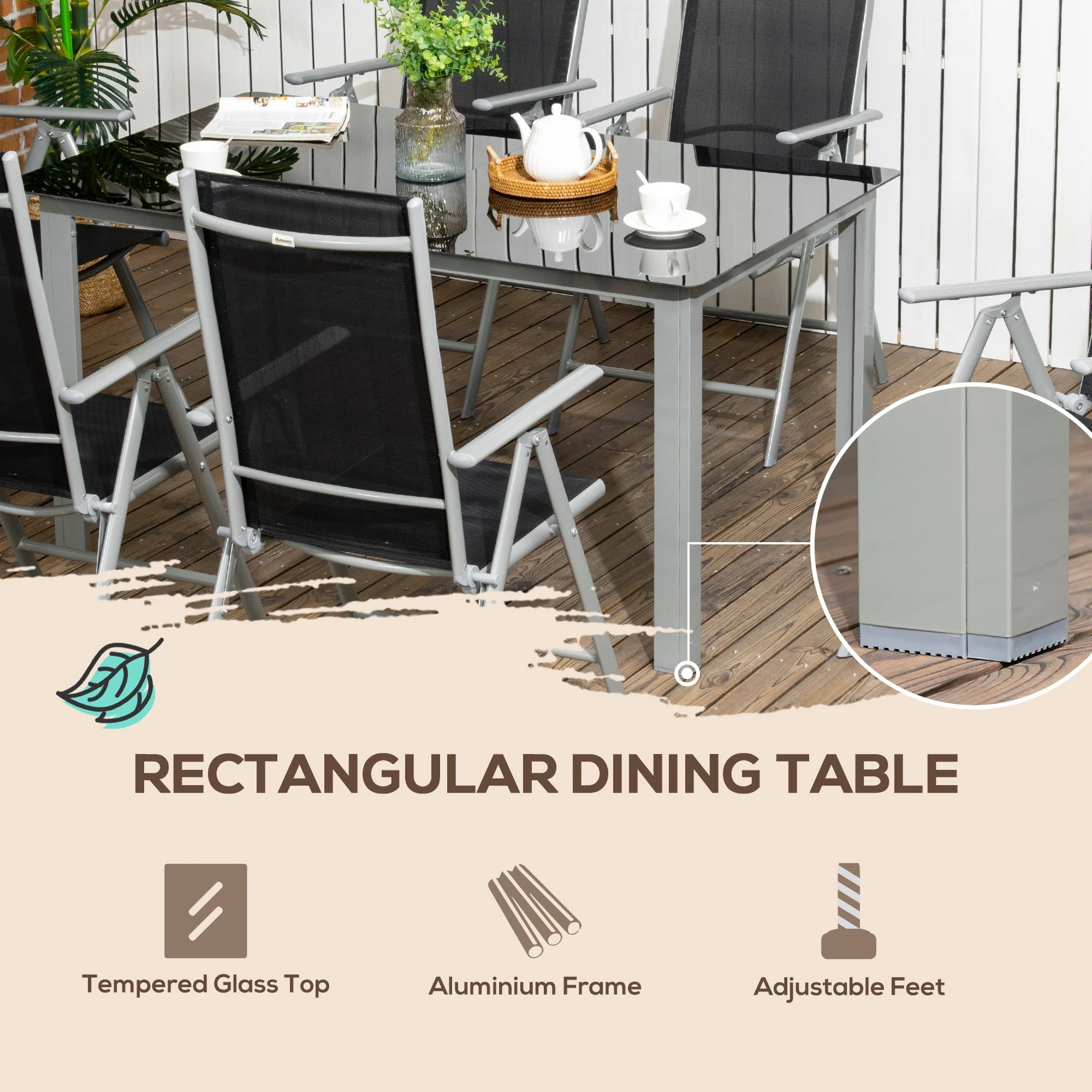 7-Piece Garden Dining Set - Image 7