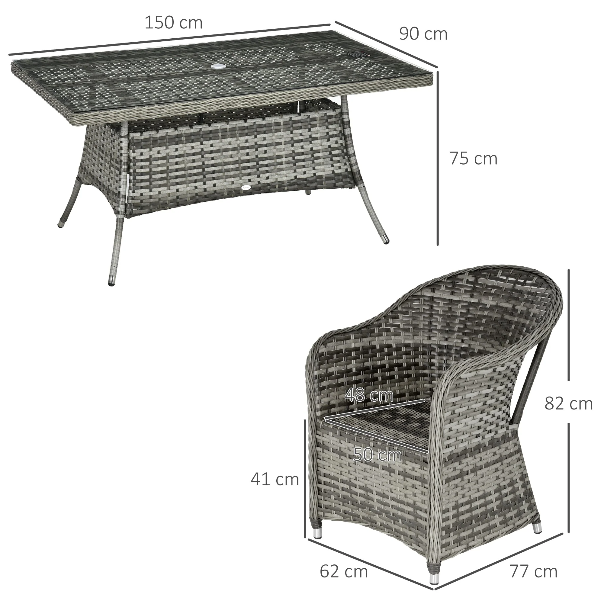 7-Piece Rattan Dining Sets - Image 2