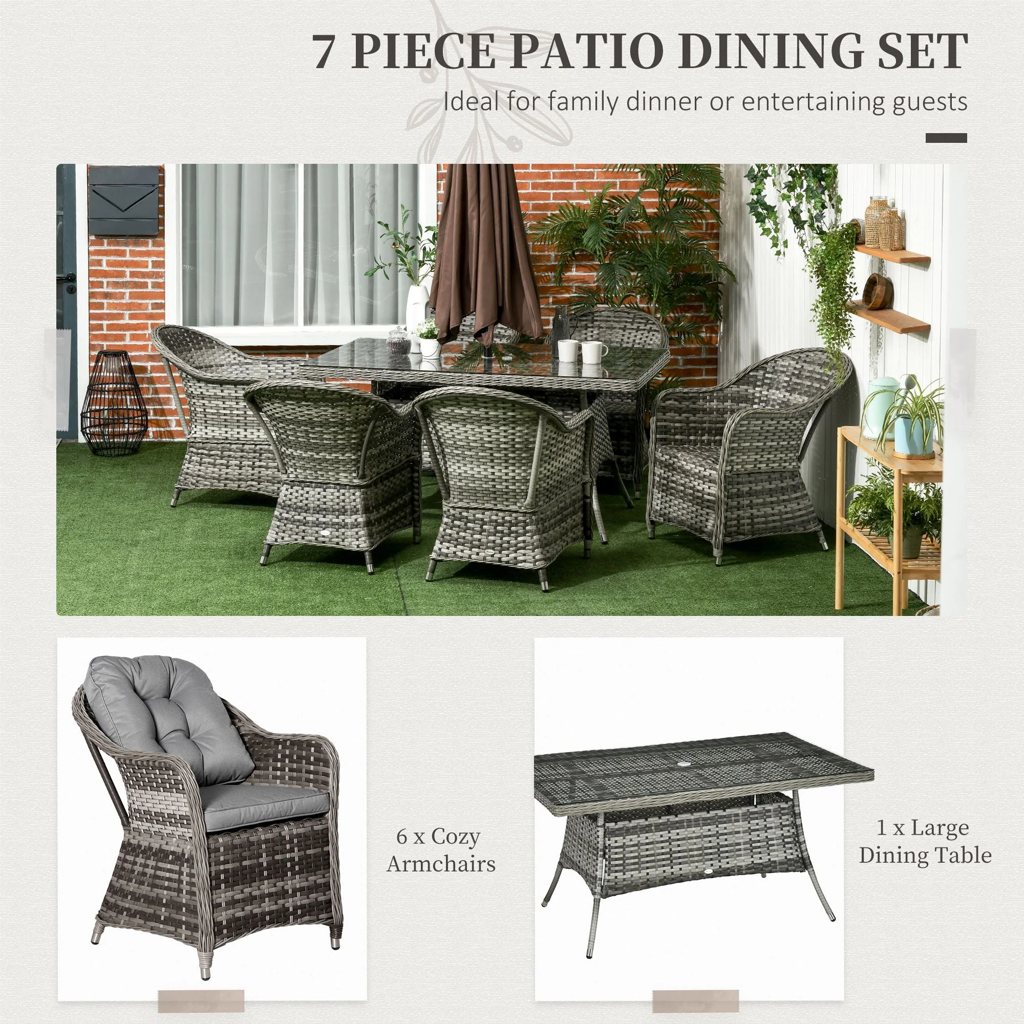 7-Piece Rattan Dining Sets - Image 3