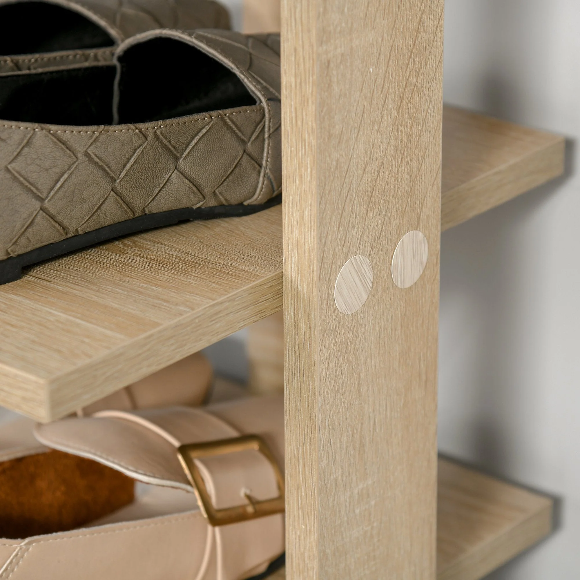 7 Tier Shoe Rack Organizer Storage Shelf Wooden Display Cabinet for Entrance - Image 9